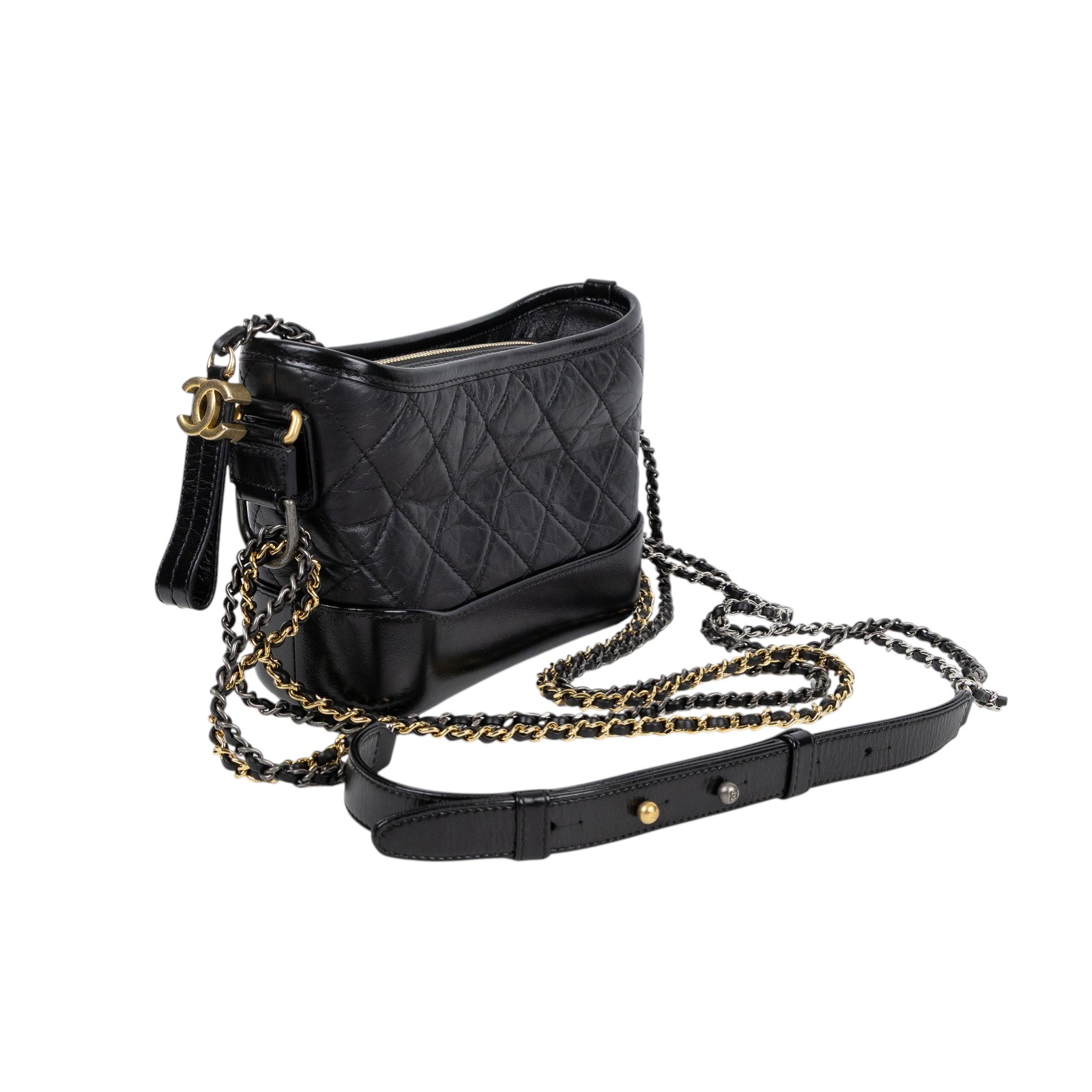 香奈兒 CHANEL 流浪包 小型 A91810 25開黑流浪包 小號 原廠盒子/防塵袋