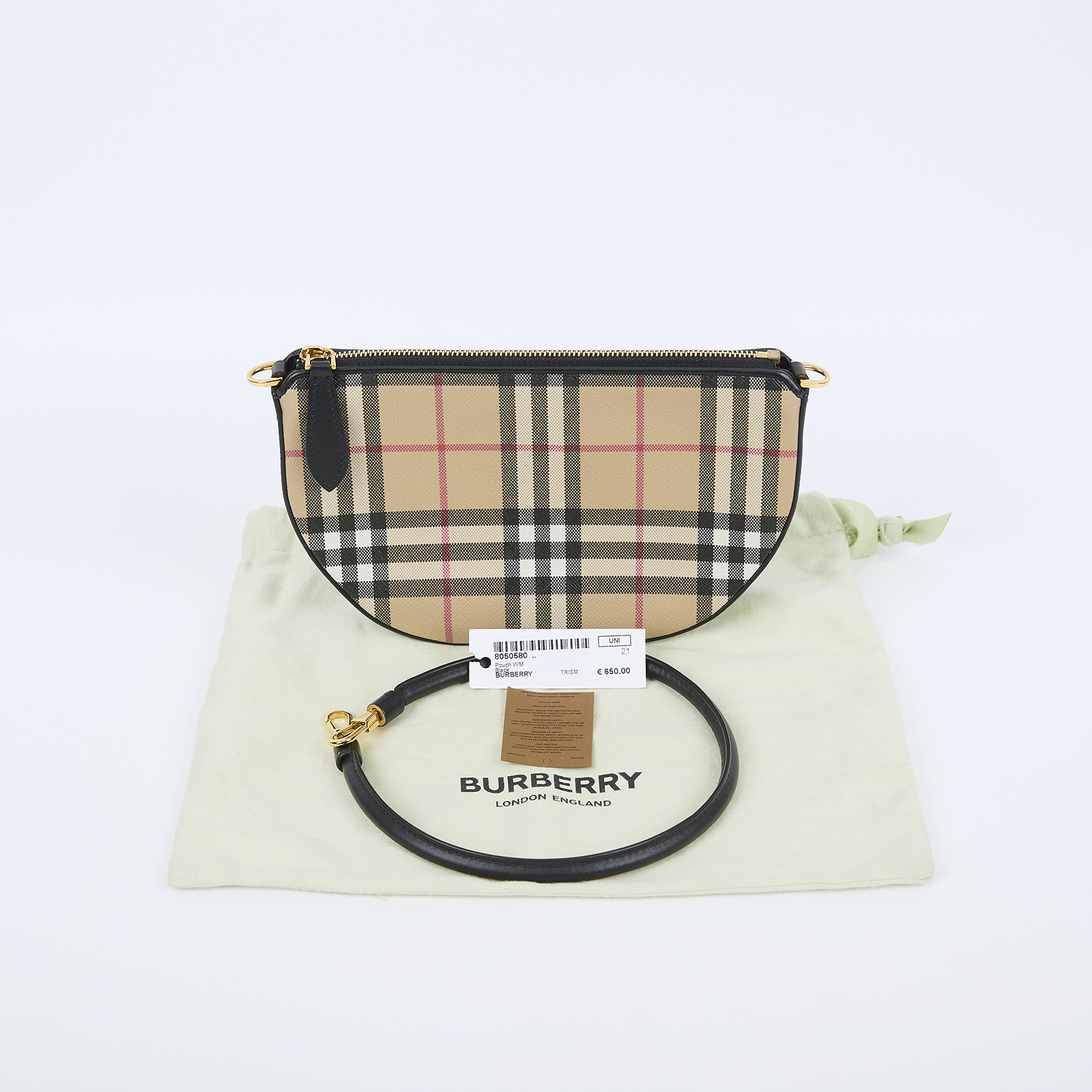 博柏利 BURBERRY Olympia 格紋 腋下包 8050580 格紋OLYMPIA腋下包 防塵袋/背帶