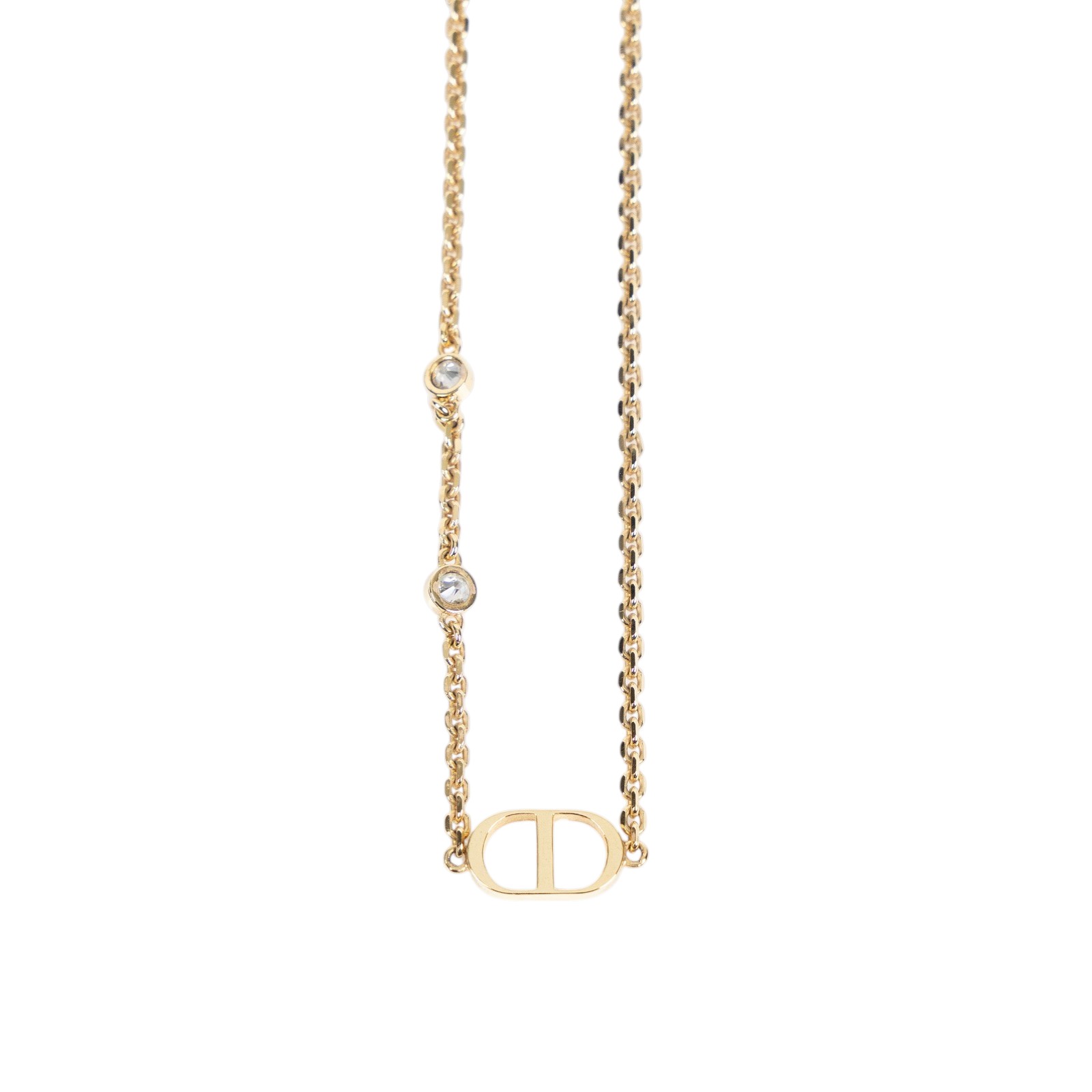 迪奧 CHRISTIAN DIOR Petit CD 雙項鍊 N1155PMTCY 星星CD雙層項鍊 原廠盒子/防塵袋