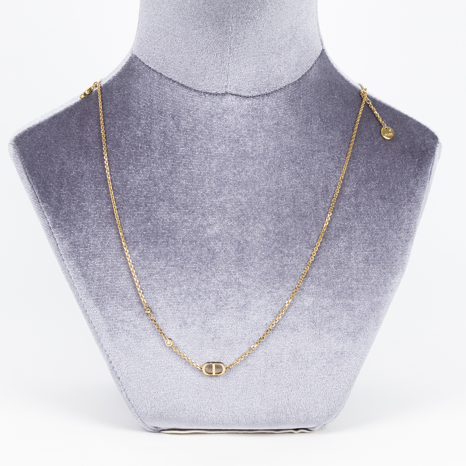 迪奧 CHRISTIAN DIOR Petit CD 雙項鍊 N1155PMTCY 星星CD雙層項鍊 原廠盒子/防塵袋