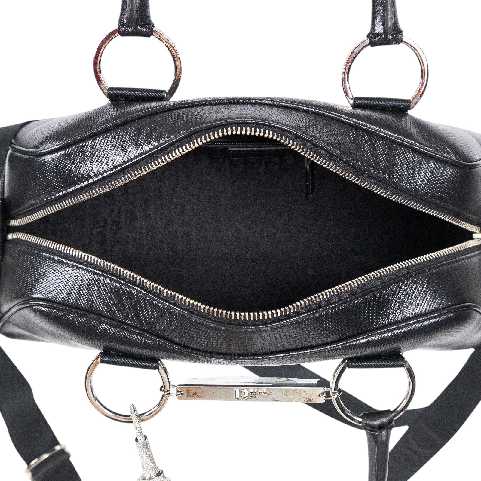 迪奧 CHRISTIAN DIOR 保齡球袋  黑保齡球包 防塵袋/保證卡/背帶