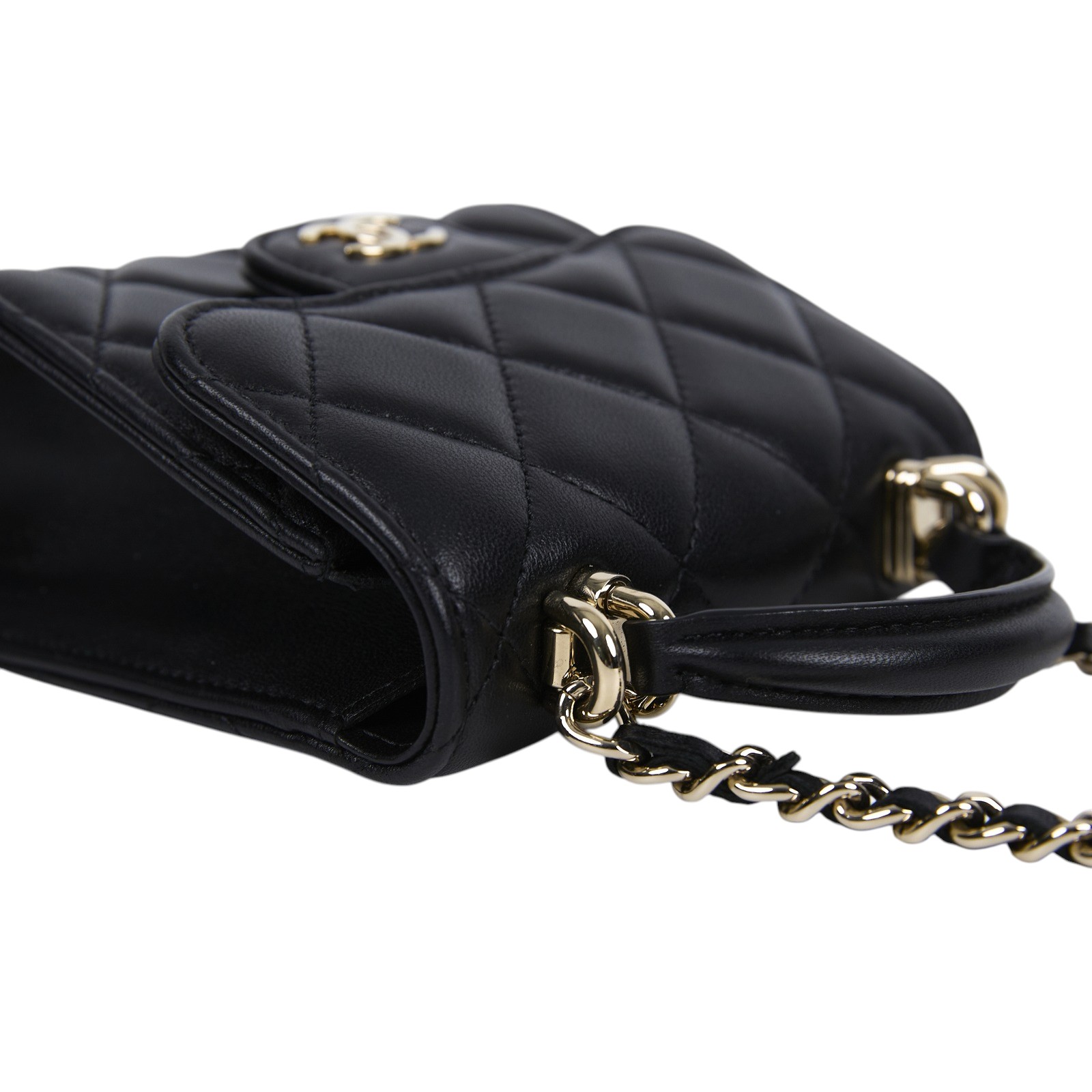 香奈兒 CHANEL CF 口蓋包 手提包 斜背包 肩背包 AP2682 B06660 晶片款 黑羊迷你鍊包 防塵袋