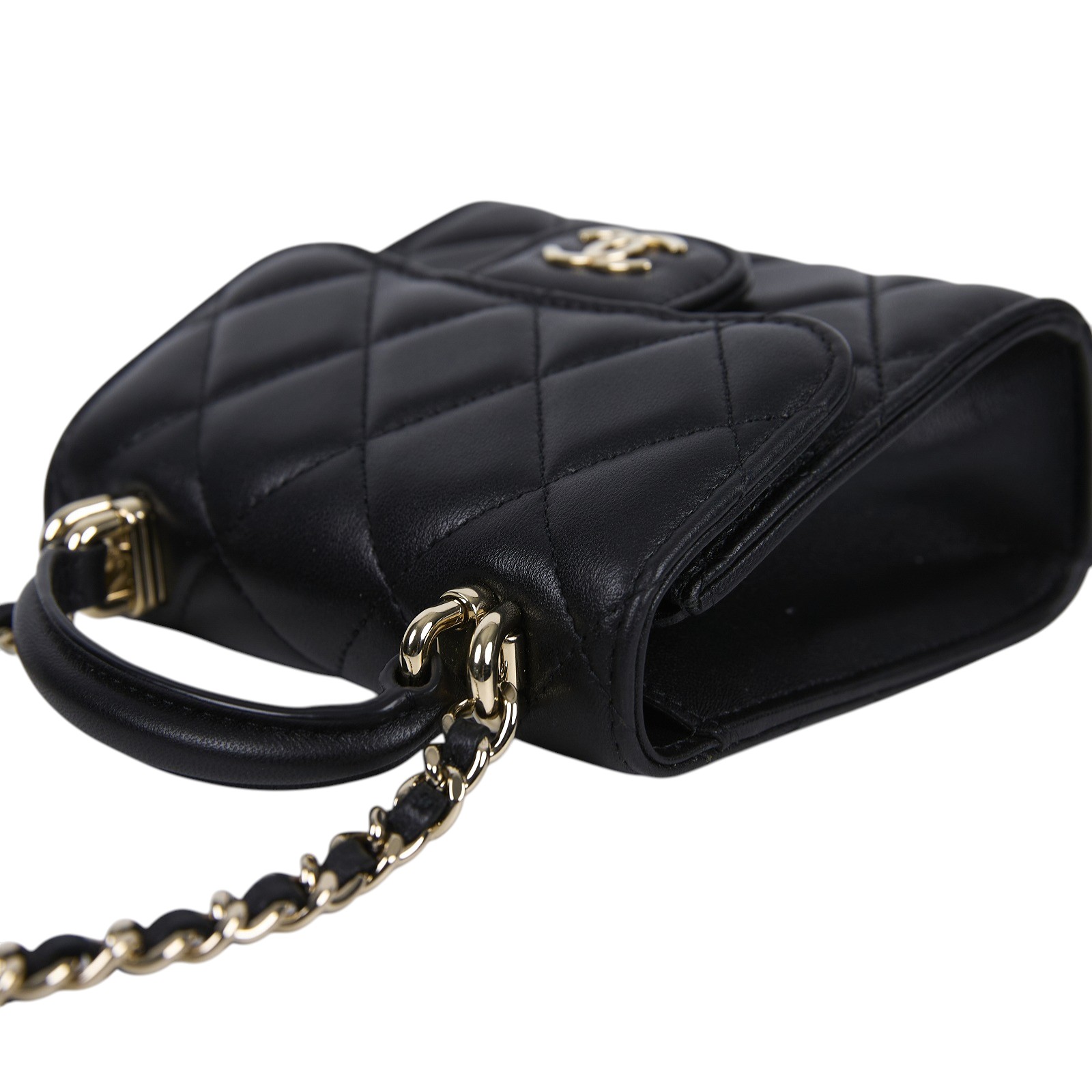 香奈兒 CHANEL CF 口蓋包 手提包 斜背包 肩背包 AP2682 B06660 晶片款 黑羊迷你鍊包 防塵袋