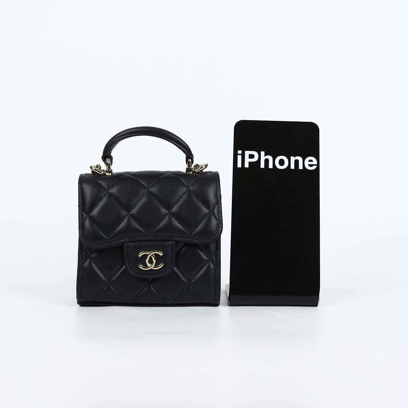 香奈兒 CHANEL CF 口蓋包 手提包 斜背包 肩背包 AP2682 B06660 晶片款 黑羊迷你鍊包 防塵袋