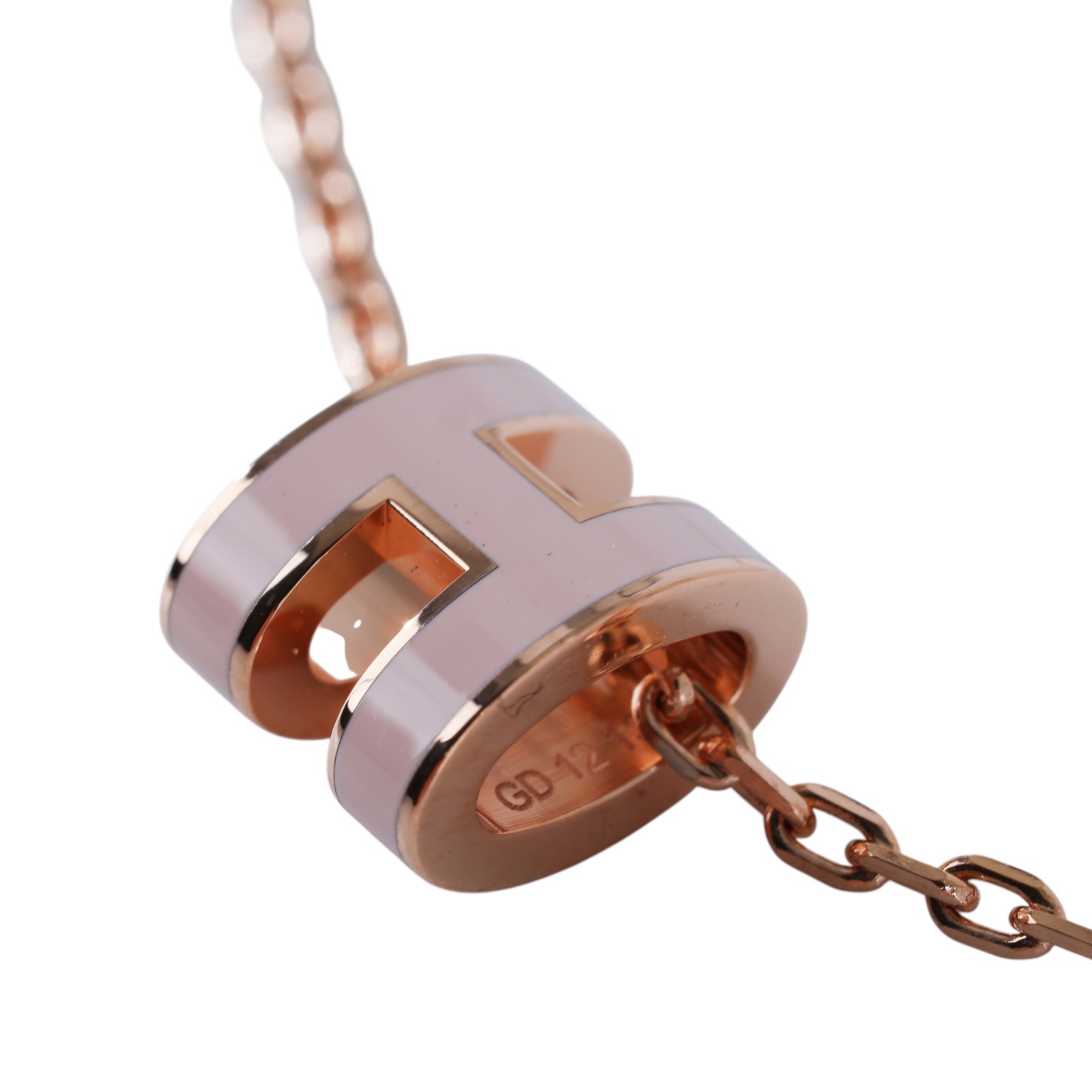 愛馬仕 Hermes Mini Pop H 墜飾  糖衣粉 H147992FO85 GD1213 玫金色/粉POP H MINI項鍊 原廠盒子/防塵袋