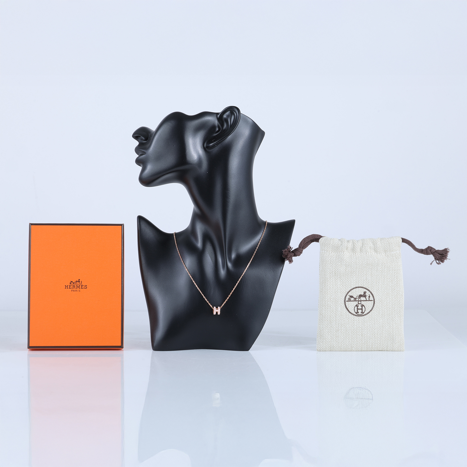 愛馬仕 Hermes Mini Pop H 墜飾  糖衣粉 H147992FO85 GD1213 玫金色/粉POP H MINI項鍊 原廠盒子/防塵袋