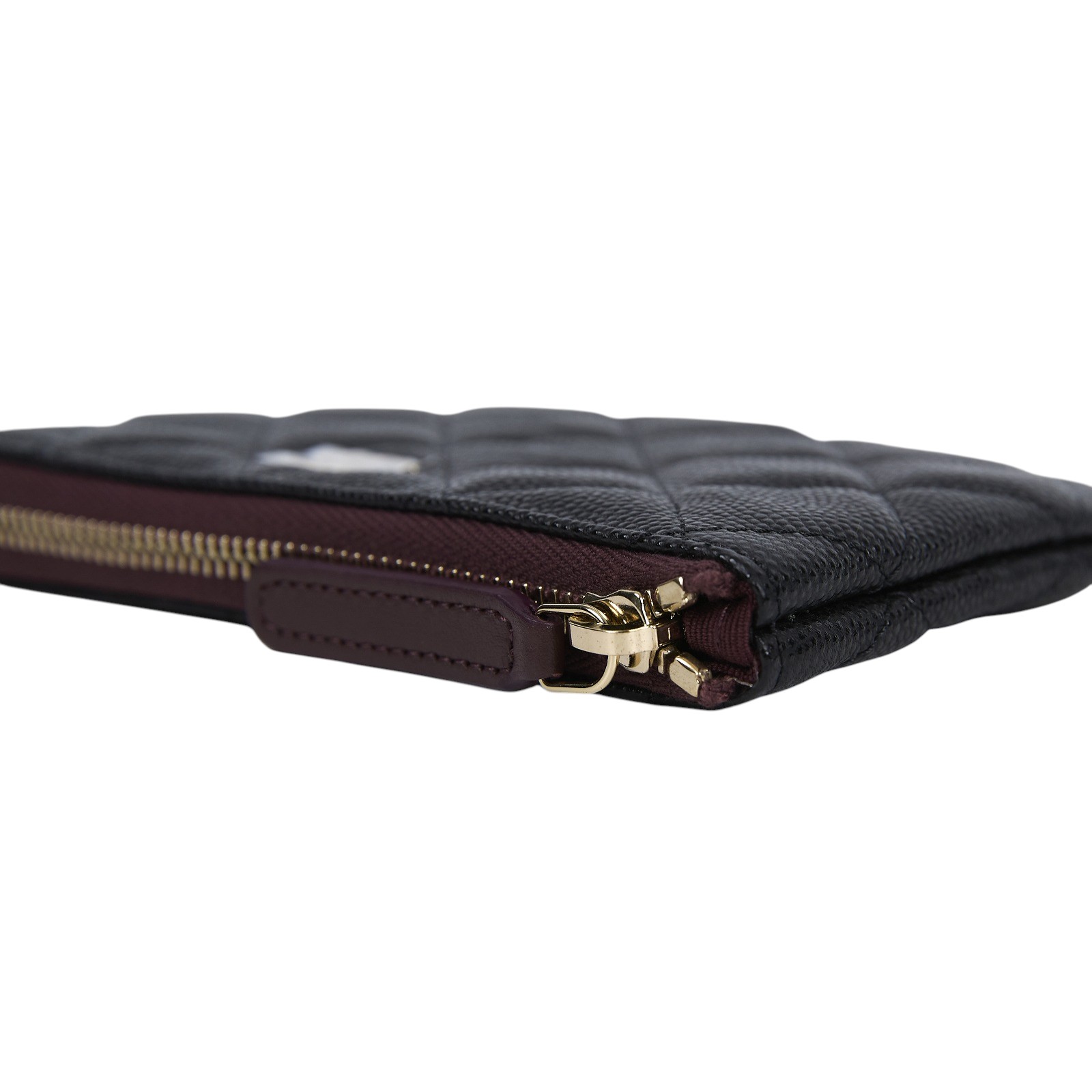 香奈兒 CHANEL 經典 拉鍊 隨身包 小型 AP4020 晶片款 黑荔枝一字拉POUCH 原廠盒子/防塵袋