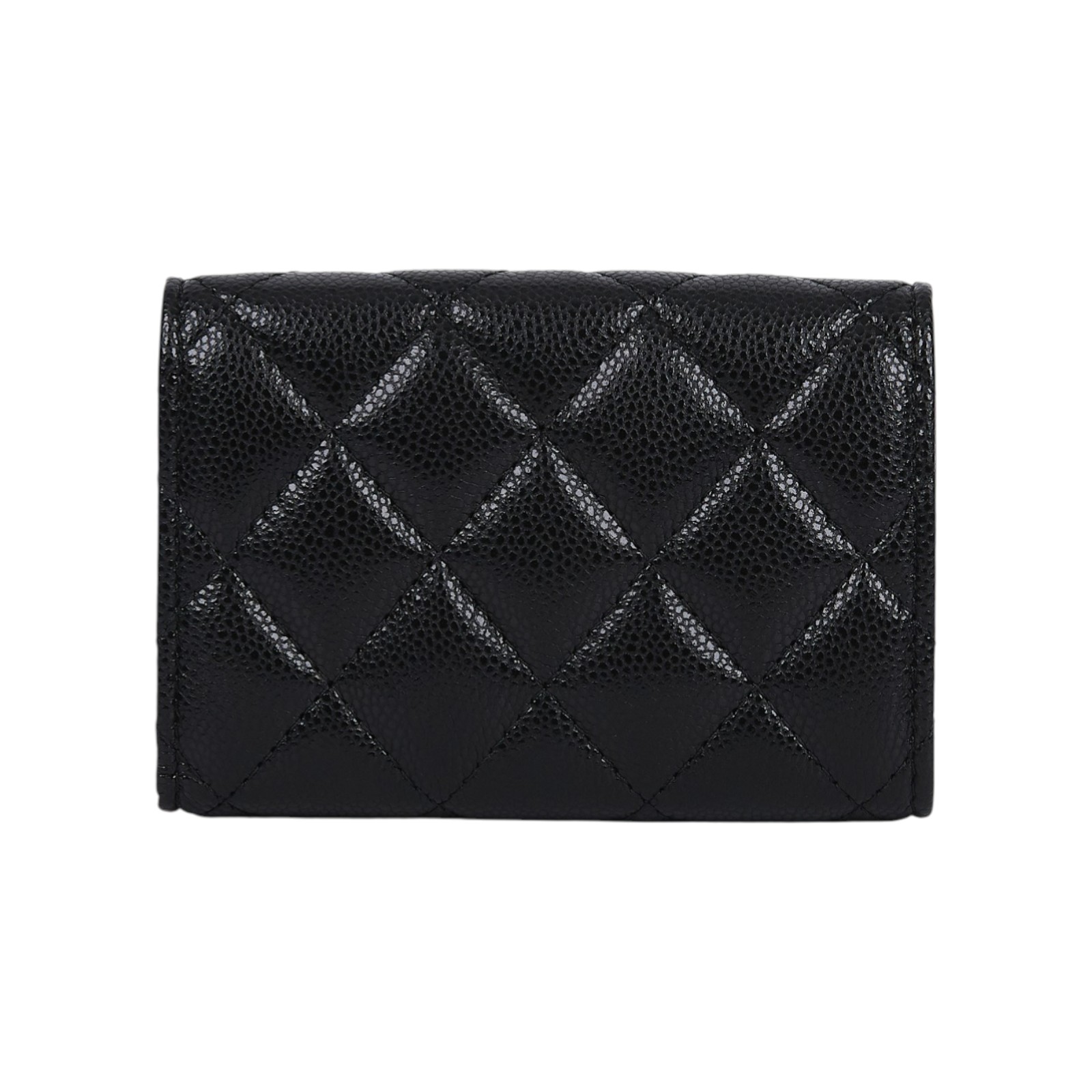 香奈兒 CHANEL 錢包 短夾 AP0230 晶片款 黑荔枝三折短夾 原廠盒子/防塵袋