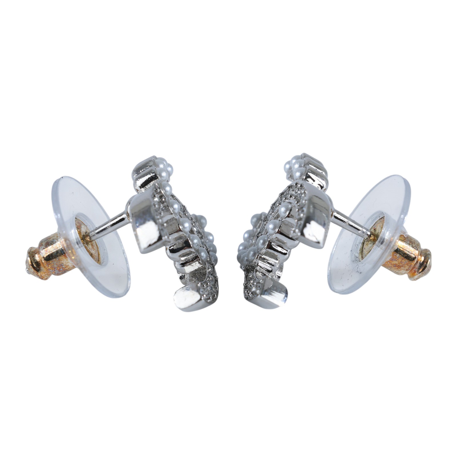 香奈兒 CHANEL CC LOGO 耳環 耳釘 B25V 水鑽珍珠雙C耳環 原廠盒子