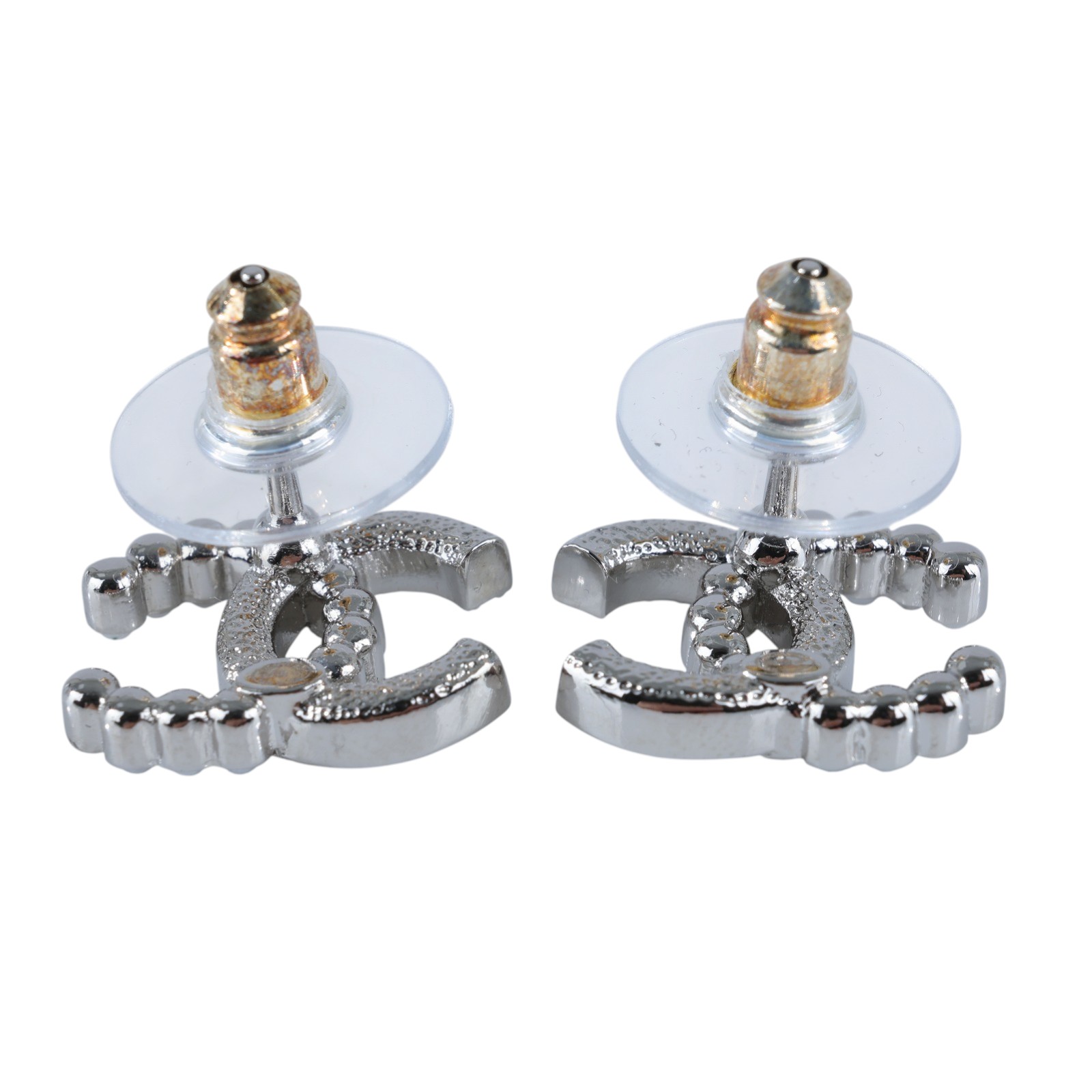 香奈兒 CHANEL CC LOGO 耳環 耳釘 B25V 水鑽珍珠雙C耳環 原廠盒子