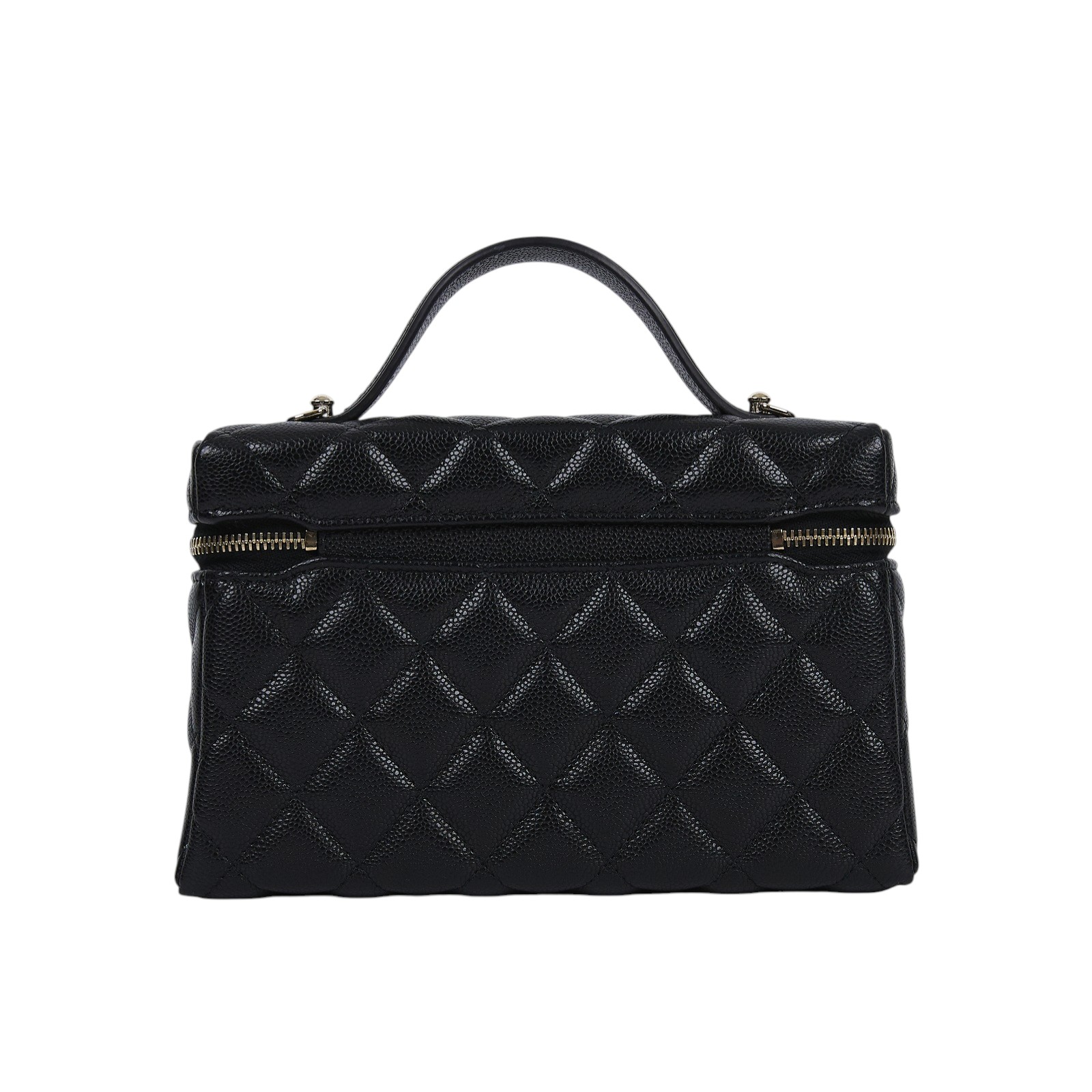 香奈兒 CHANEL LP CF 盒子包 手提包 斜背包 肩背包 AP4385 B10583 晶片款 黑荔枝手提化妝盒 無附屬品