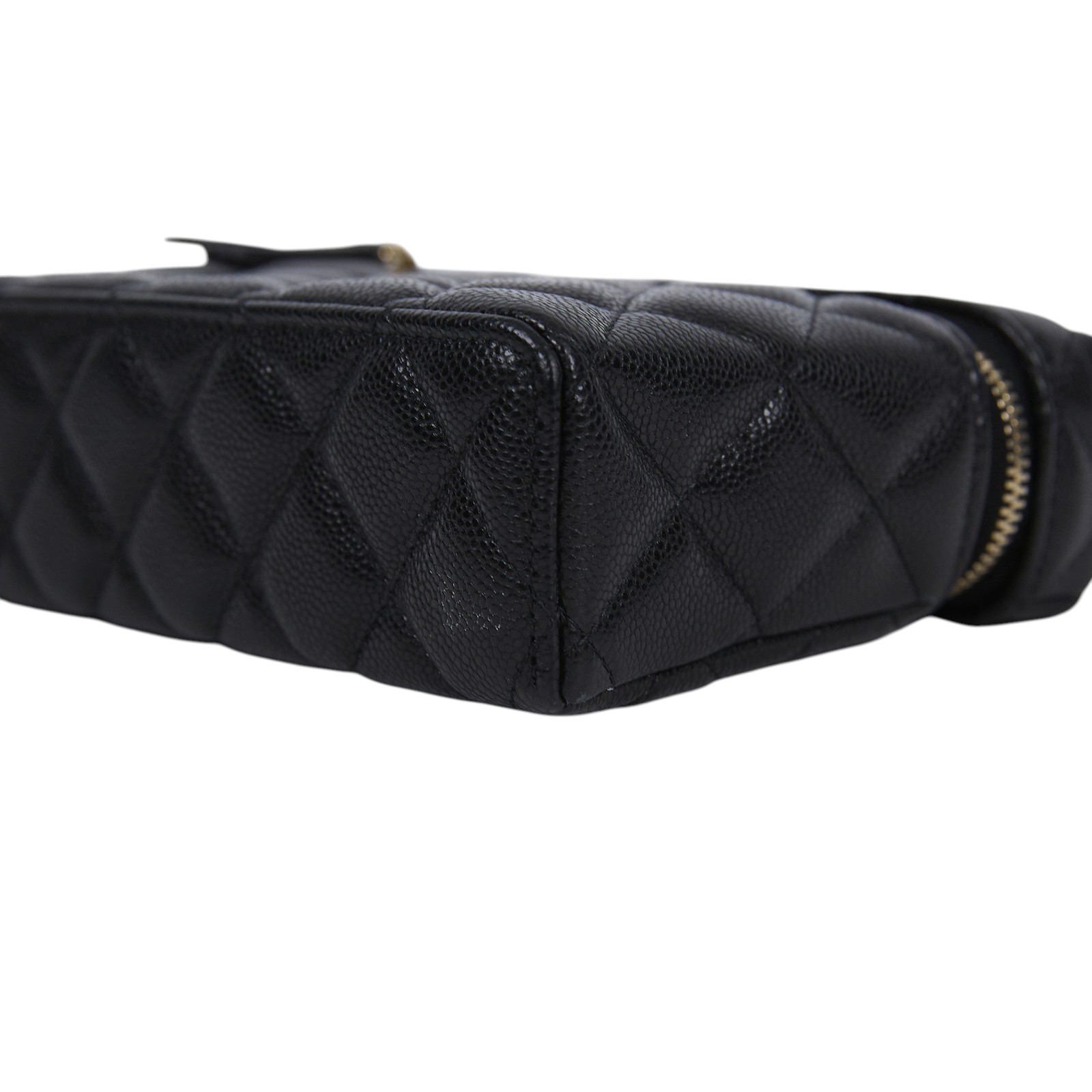 香奈兒 CHANEL LP CF 盒子包 手提包 斜背包 肩背包 AP4385 B10583 晶片款 黑荔枝手提化妝盒 無附屬品