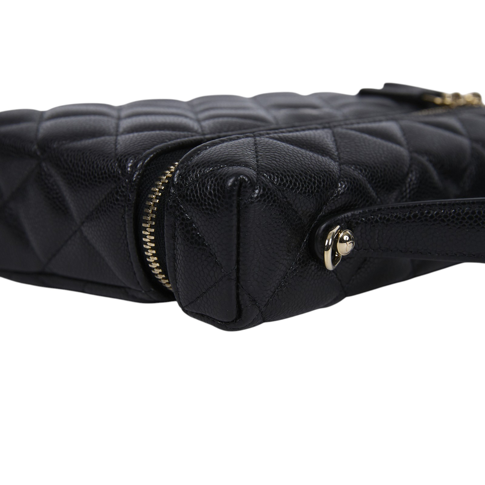 香奈兒 CHANEL LP CF 盒子包 手提包 斜背包 肩背包 AP4385 B10583 晶片款 黑荔枝手提化妝盒 無附屬品