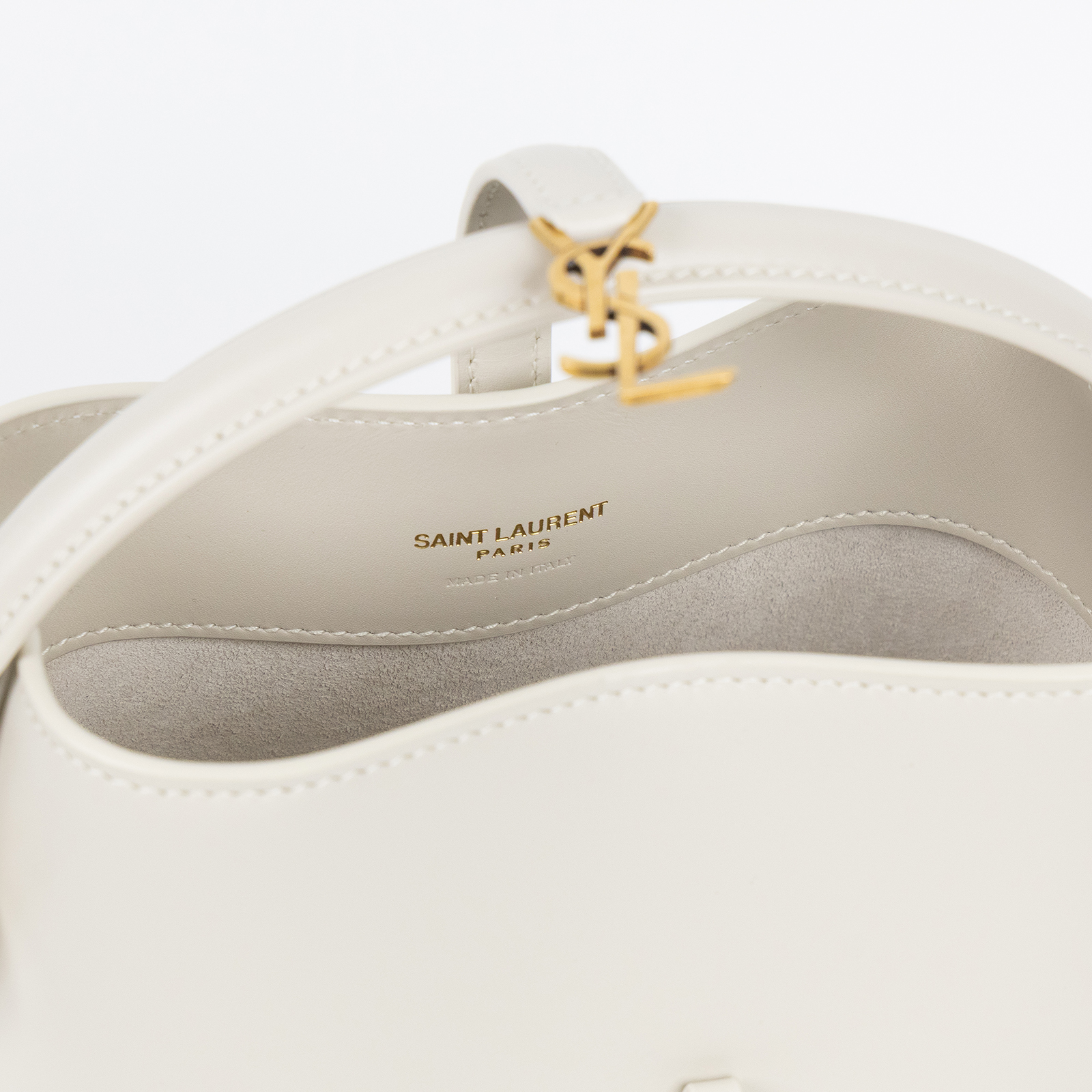 聖羅蘭 YSL SAINT LAURENT le 37 亮面皮革 迷你手袋 7658702R20W 白LE 5 À 7 原廠盒子/防塵袋/背帶