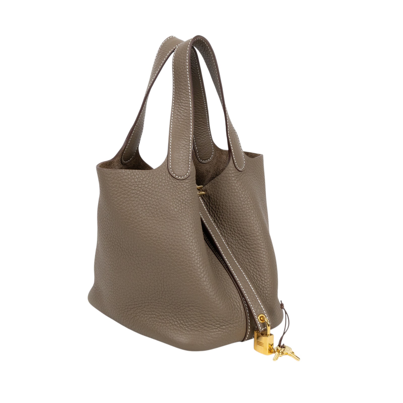 愛馬仕 Hermes Picotin Lock 18 菜籃子包 金色五金 大象灰 H056289CC18   防塵袋/鎖組/台灣購買證明