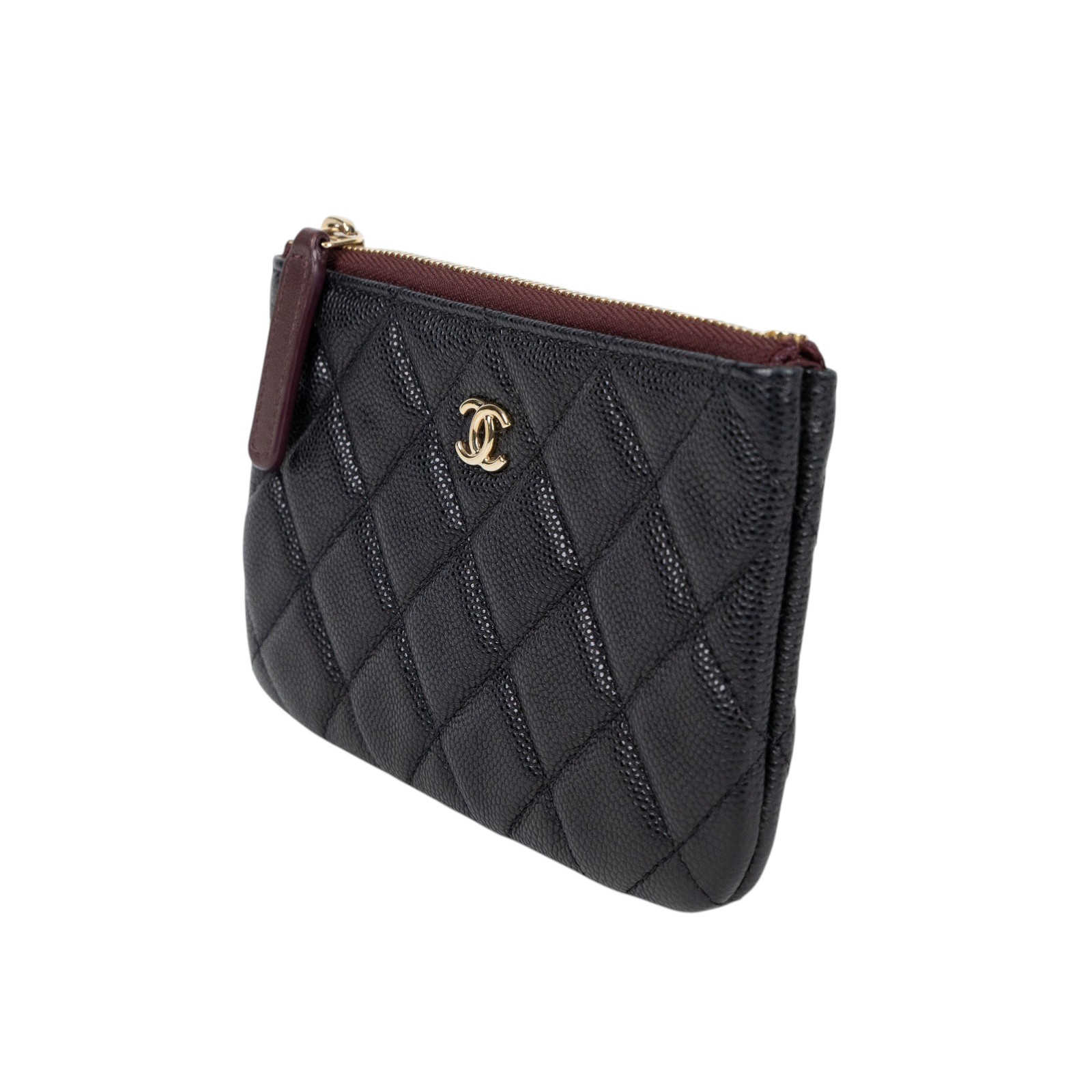 香奈兒 CHANEL 經典 拉鍊 隨身包 小型 AP4020 31開 黑金荔枝一字拉鍊POUCH 無附屬品