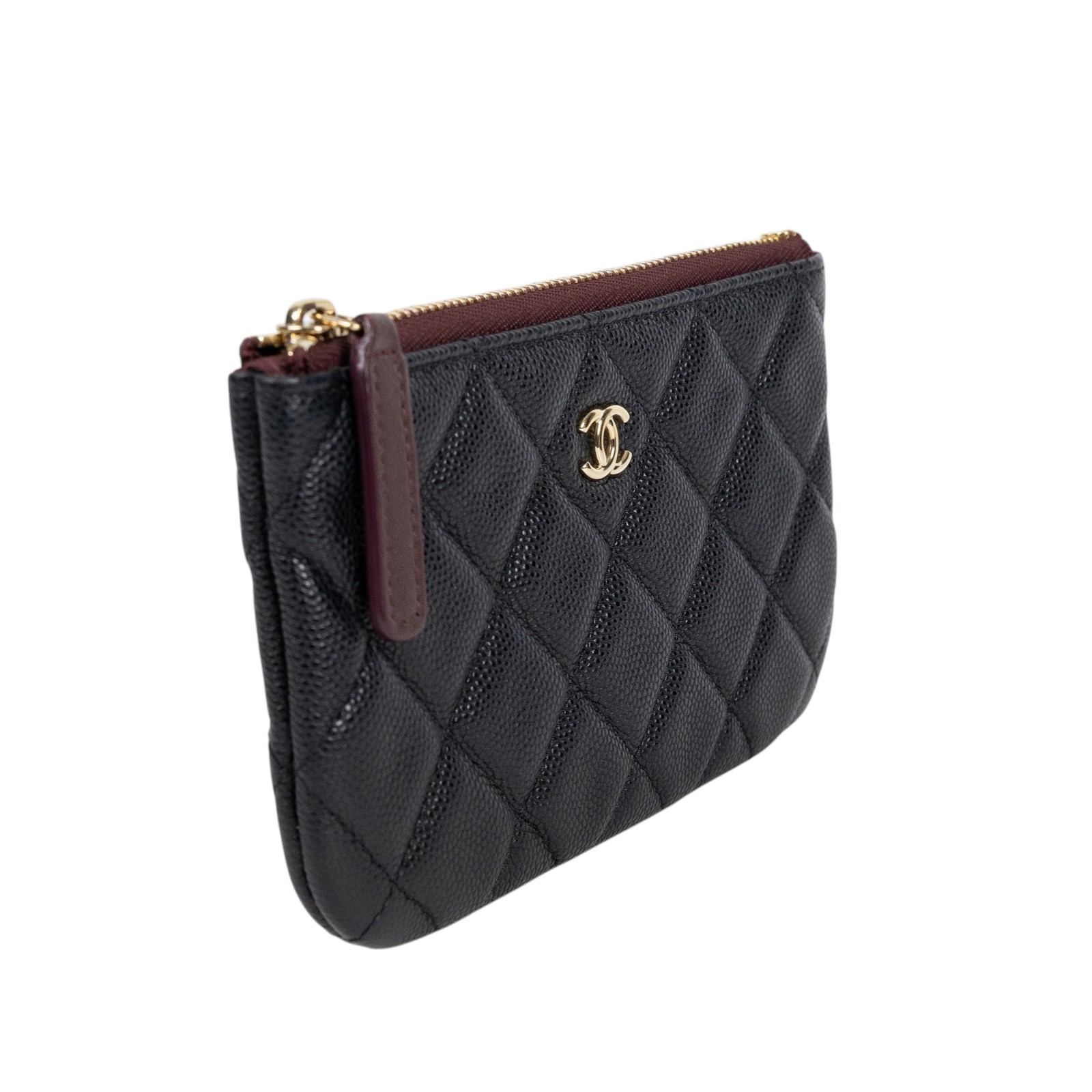 香奈兒 CHANEL 經典 拉鍊 隨身包 小型 AP4020 31開 黑金荔枝一字拉鍊POUCH 無附屬品