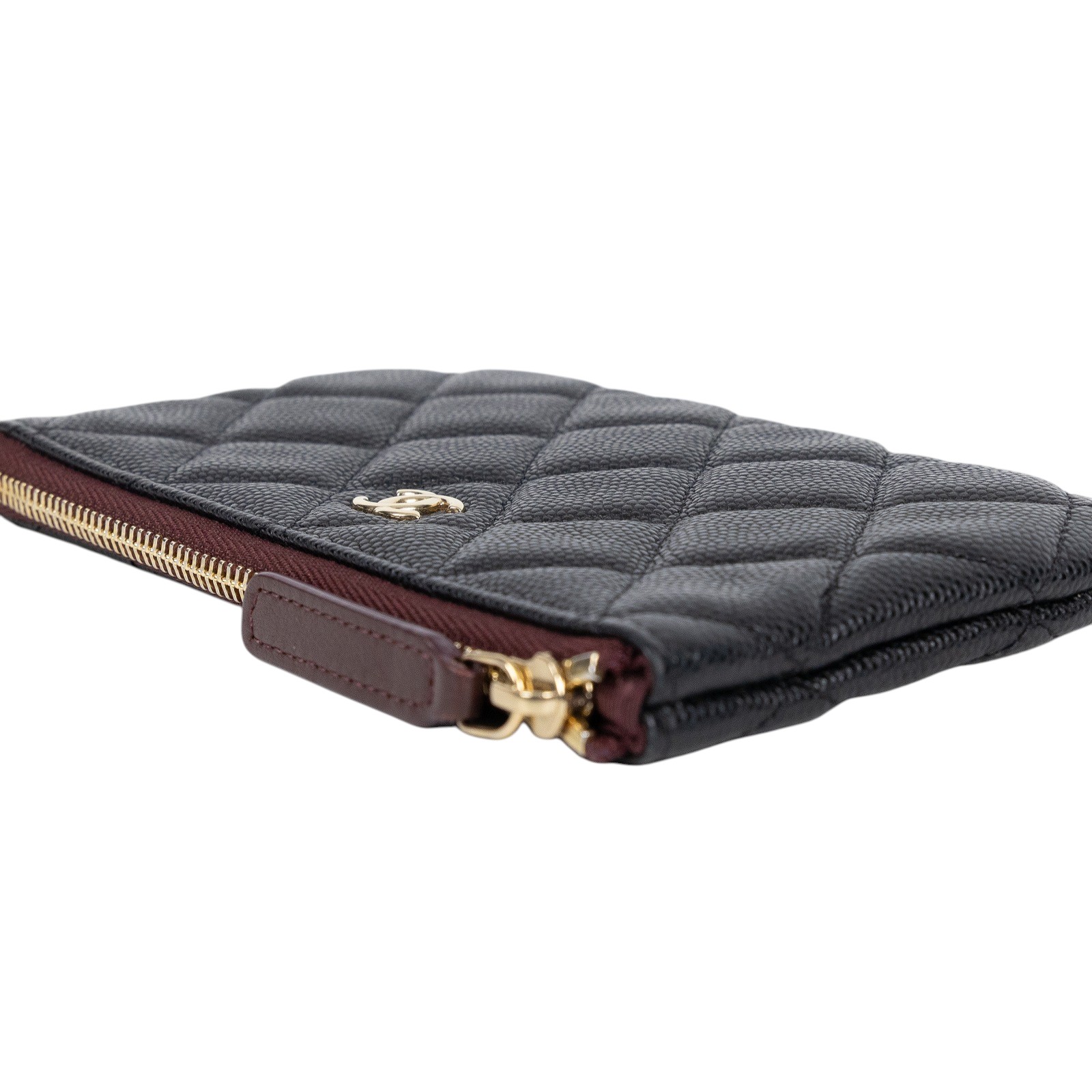 香奈兒 CHANEL 經典 拉鍊 隨身包 小型 AP4020 31開 黑金荔枝一字拉鍊POUCH 無附屬品