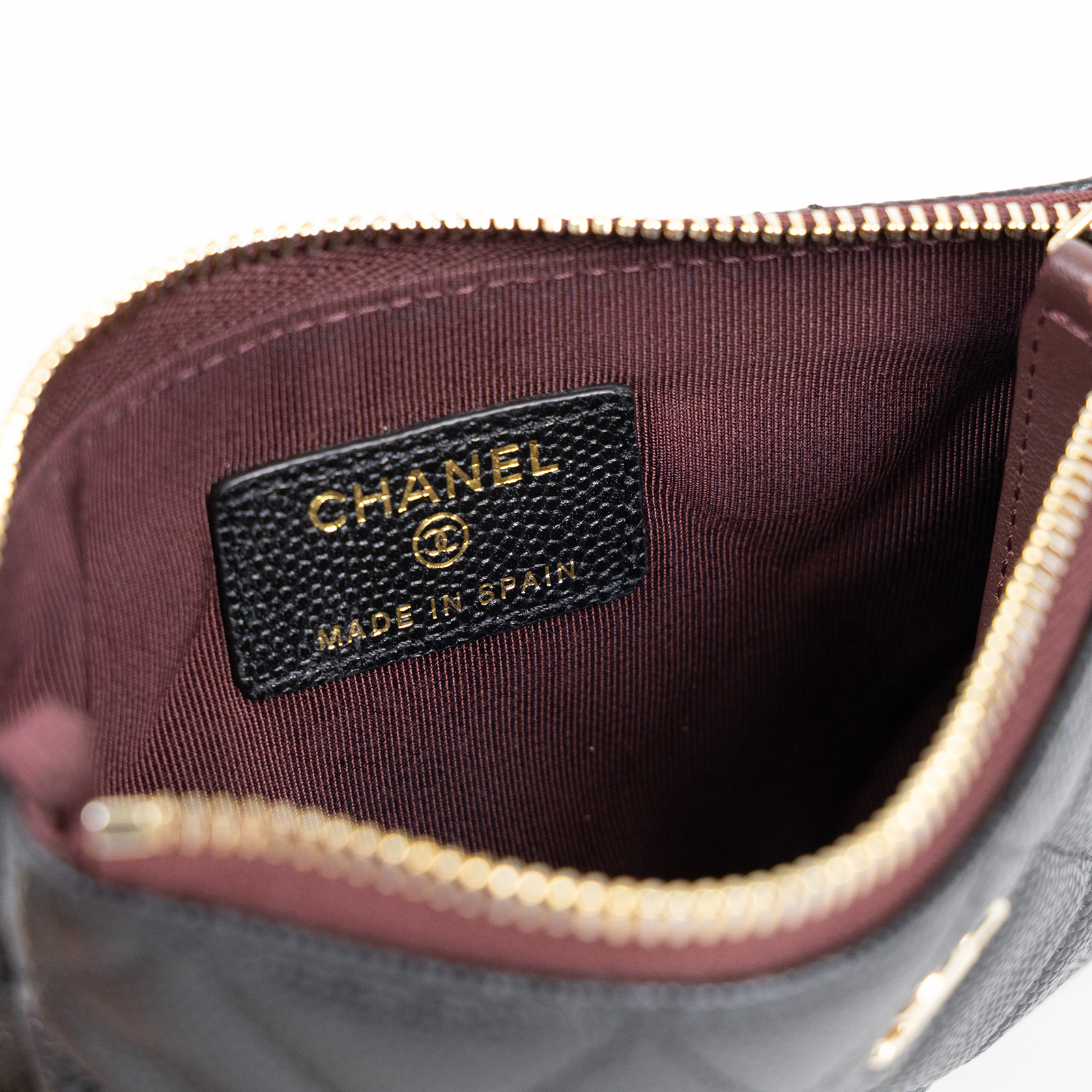 香奈兒 CHANEL 經典 拉鍊 隨身包 小型 AP4020 31開 黑金荔枝一字拉鍊POUCH 無附屬品