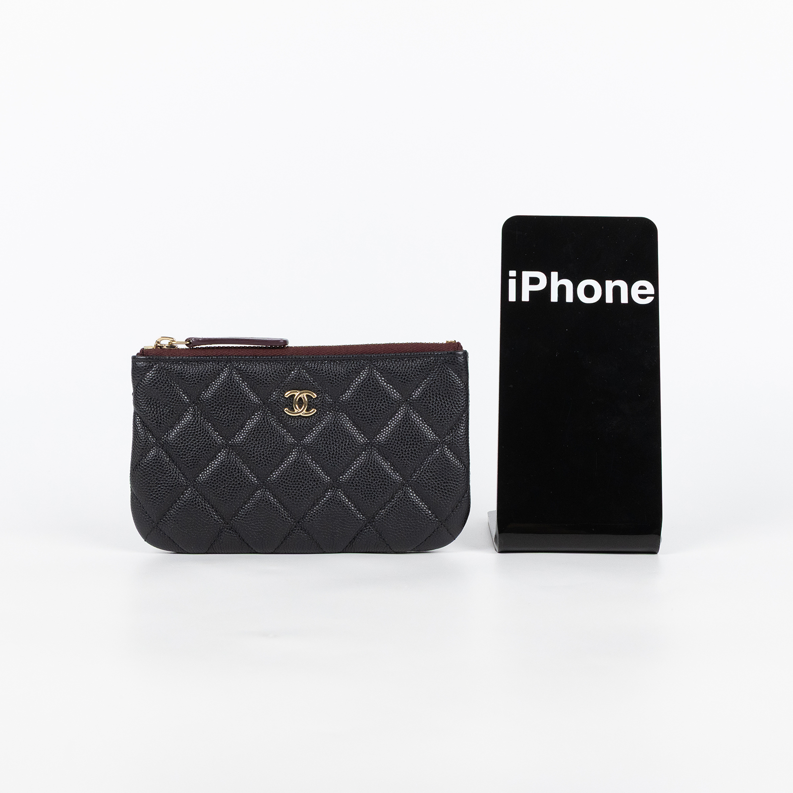 香奈兒 CHANEL 經典 拉鍊 隨身包 小型 AP4020 31開 黑金荔枝一字拉鍊POUCH 無附屬品