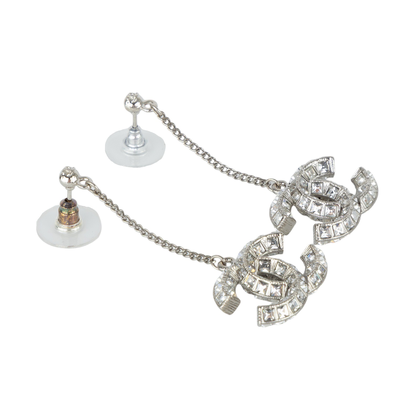 香奈兒 CHANEL CC LOGO 耳環 耳釘 A21V 雙C垂墜耳環 原廠盒子