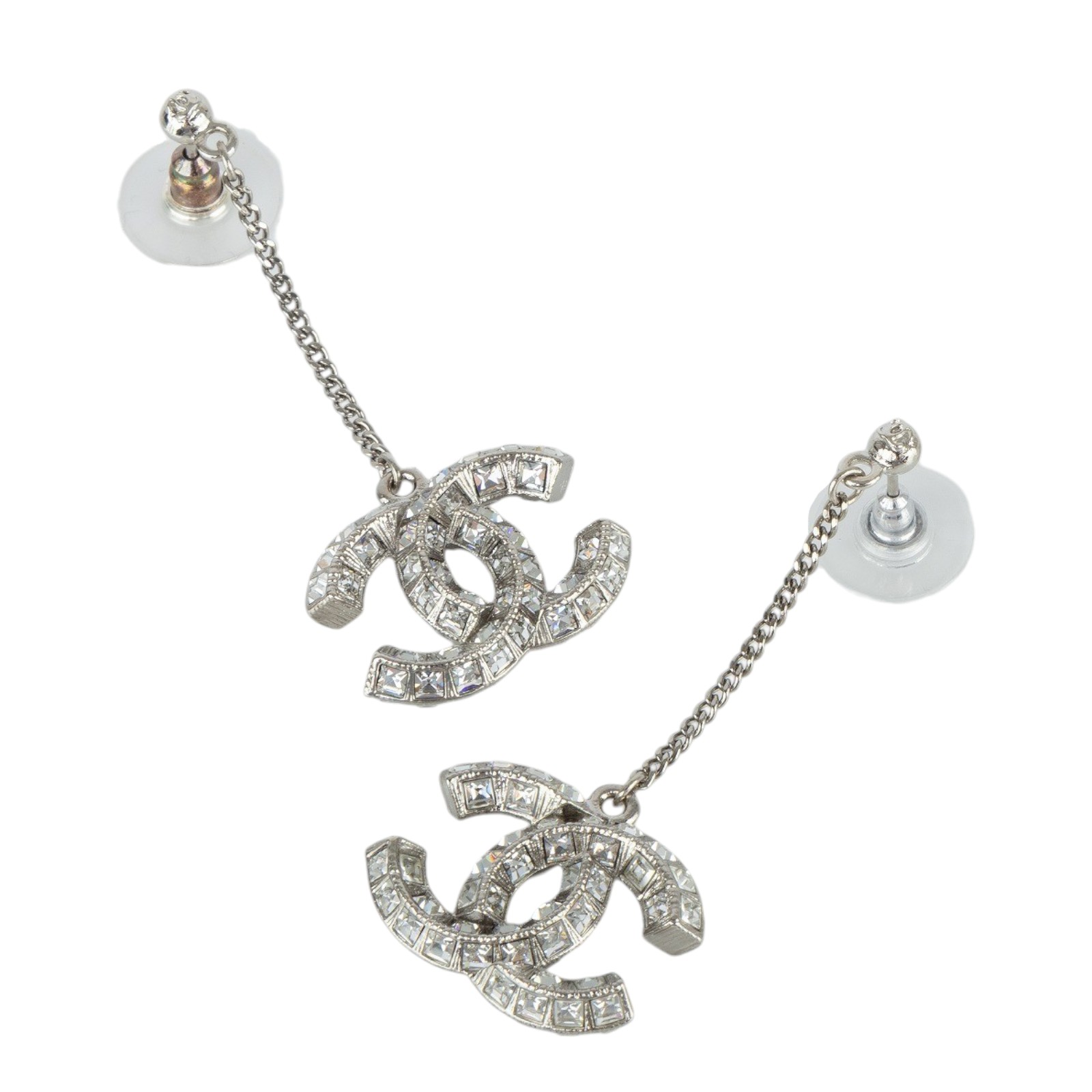 香奈兒 CHANEL CC LOGO 耳環 耳釘 A21V 雙C垂墜耳環 原廠盒子