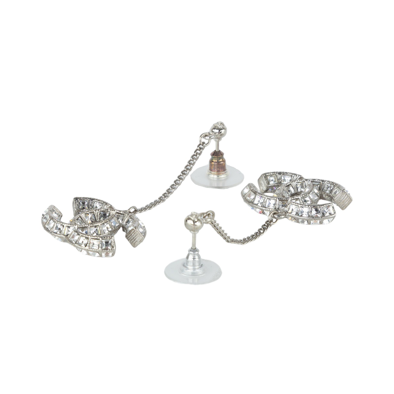 香奈兒 CHANEL CC LOGO 耳環 耳釘 A21V 雙C垂墜耳環 原廠盒子