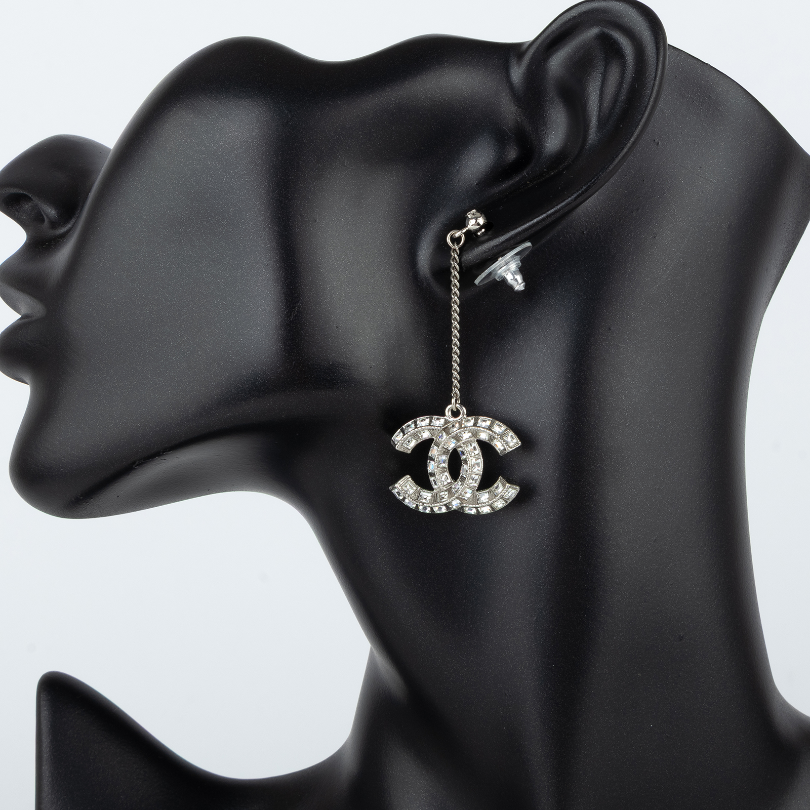 香奈兒 CHANEL CC LOGO 耳環 耳釘 A21V 雙C垂墜耳環 原廠盒子