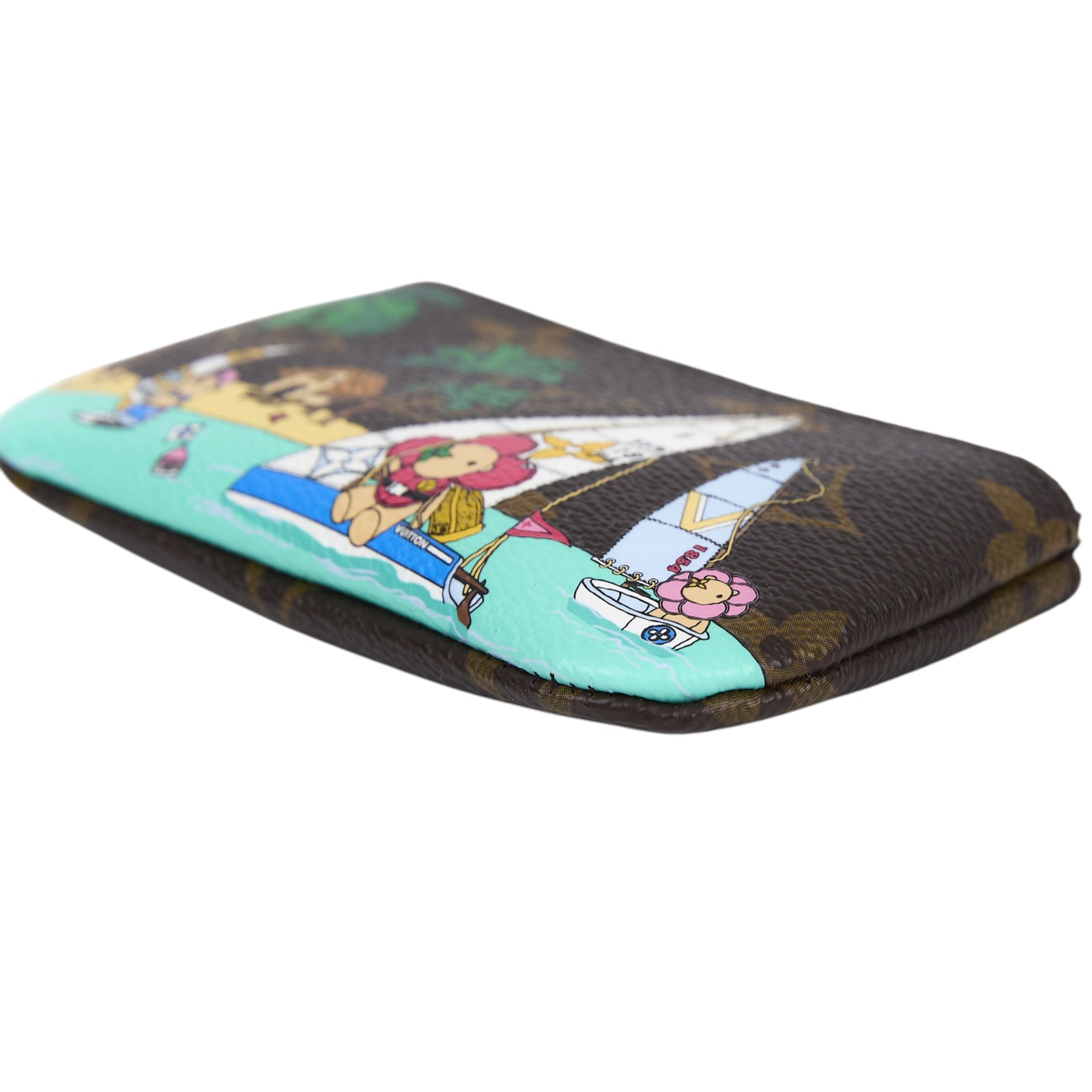 路易威登 LOUIS VUITTON Key Pouch 23聖誕限定塗鴉 鑰匙包 M82615 原花零錢包 23年聖誕限定 原廠盒子/防塵袋