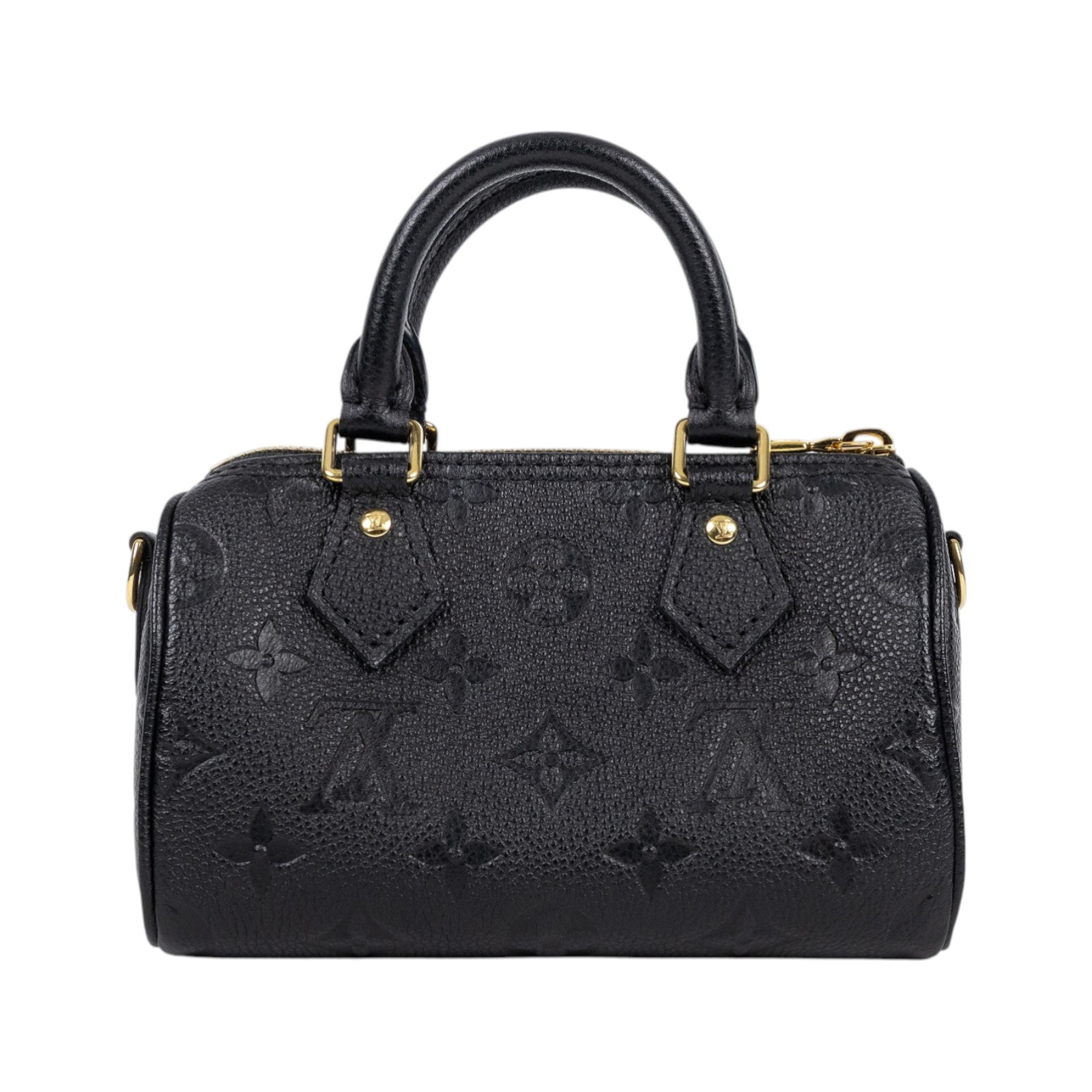 路易威登 LOUIS VUITTON Nano Speedy 壓花牛皮 迷你 鍊帶 波士頓包 M82450 晶片款  原廠盒子/防塵袋/購買證明/背帶