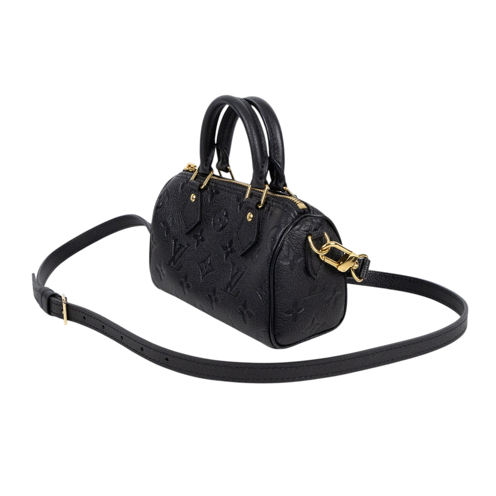 路易威登 LOUIS VUITTON Nano Speedy 壓花牛皮 迷你 鍊帶 波士頓包 M82450 晶片款  原廠盒子/防塵袋/購買證明/背帶