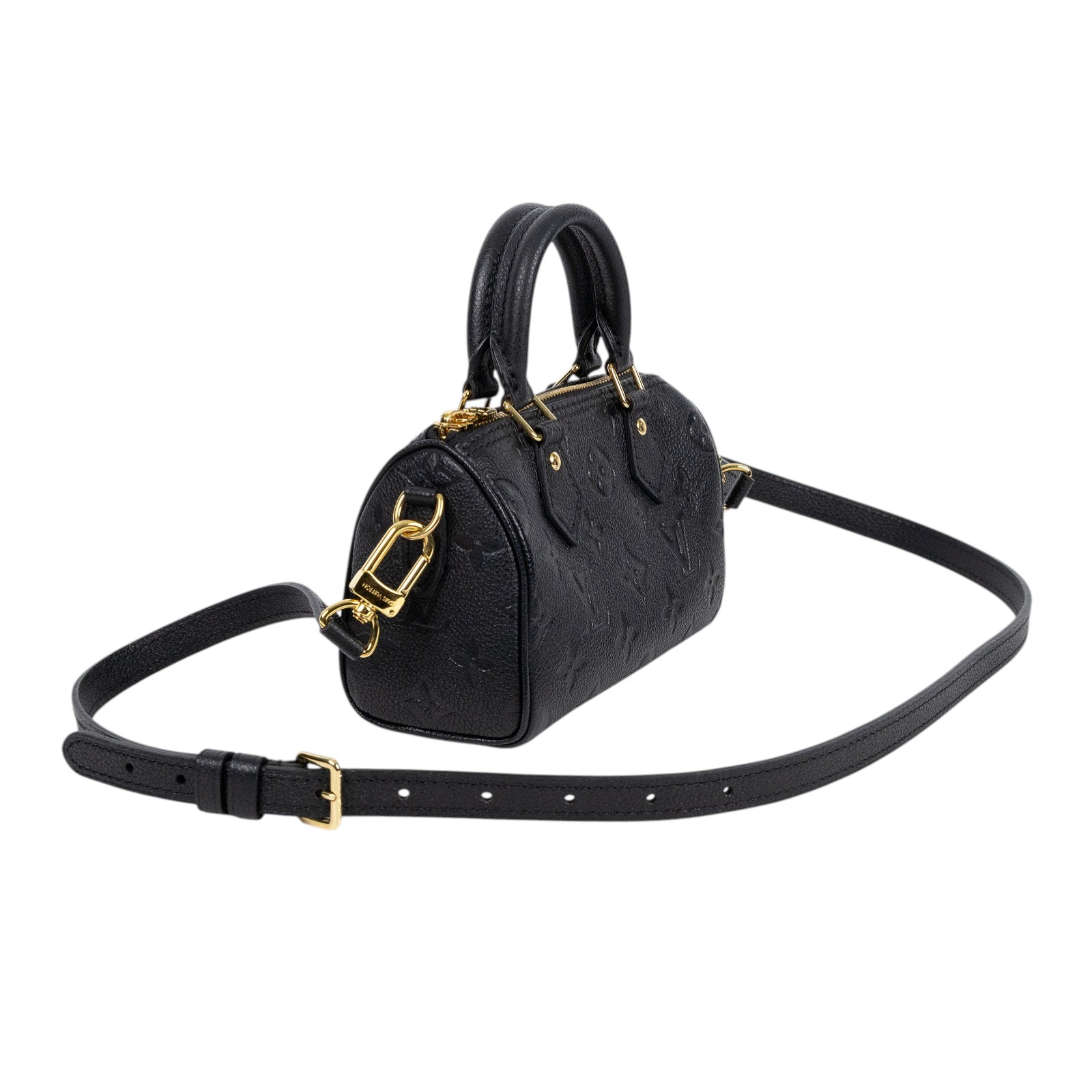 路易威登 LOUIS VUITTON Nano Speedy 壓花牛皮 迷你 鍊帶 波士頓包 M82450 晶片款  原廠盒子/防塵袋/購買證明/背帶