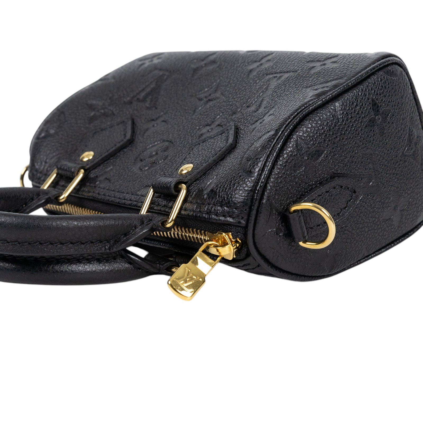 路易威登 LOUIS VUITTON Nano Speedy 壓花牛皮 迷你 鍊帶 波士頓包 M82450 晶片款  原廠盒子/防塵袋/購買證明/背帶