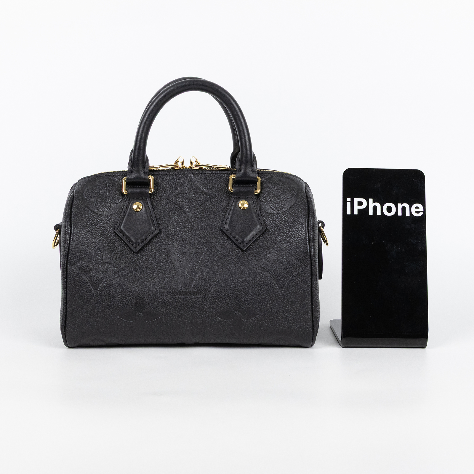 路易威登 LOUIS VUITTON Speedy Bandoulière  20 Noir 手提 斜背 波士頓包 M58953 晶片款  防塵袋/鎖組/背帶