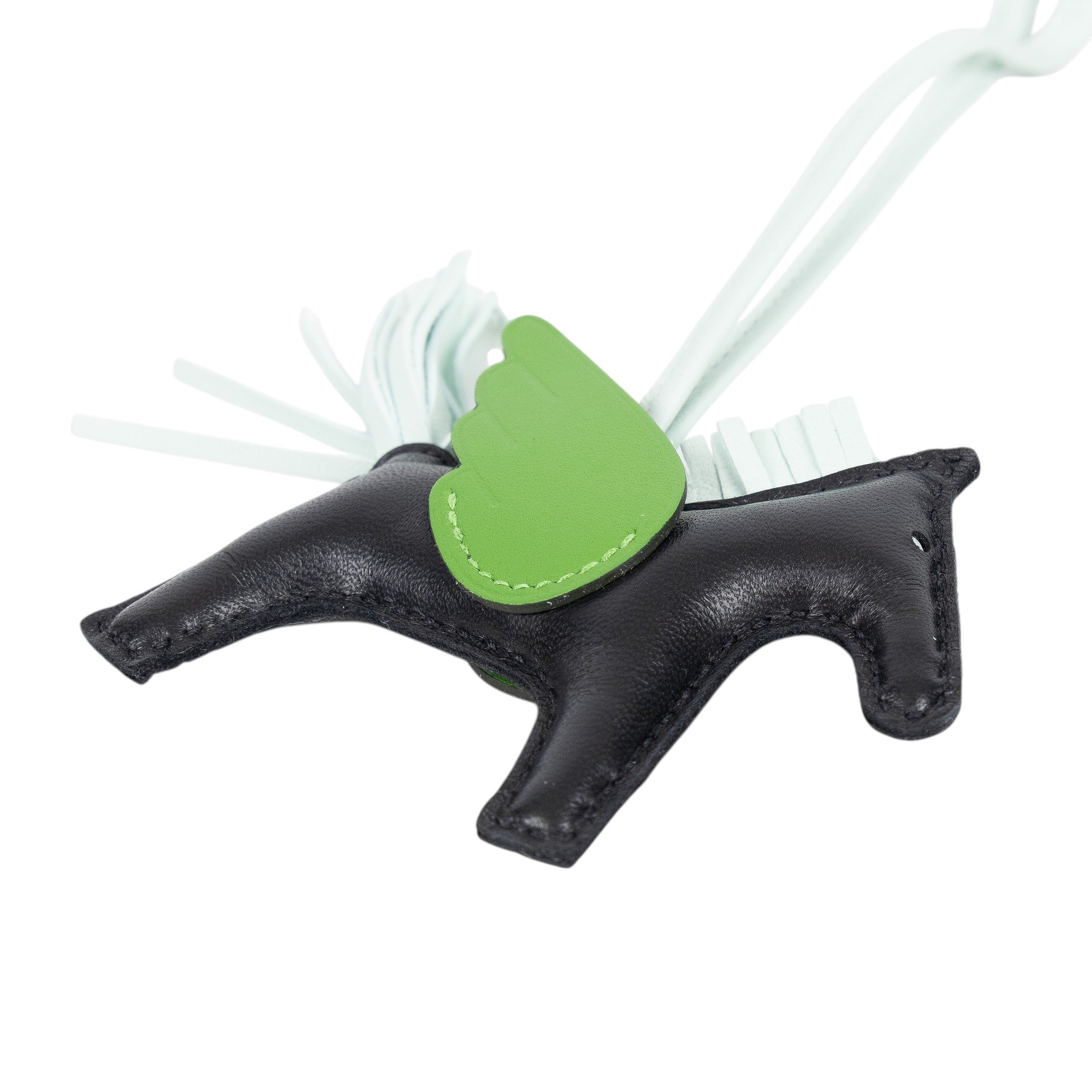 愛馬仕 Hermes Rodeo PM 飛馬 吊飾 黑色 薄荷綠 絲蘭綠色 H083010CAEM K刻 黑拼綠飛馬RODEO PM 原廠盒子