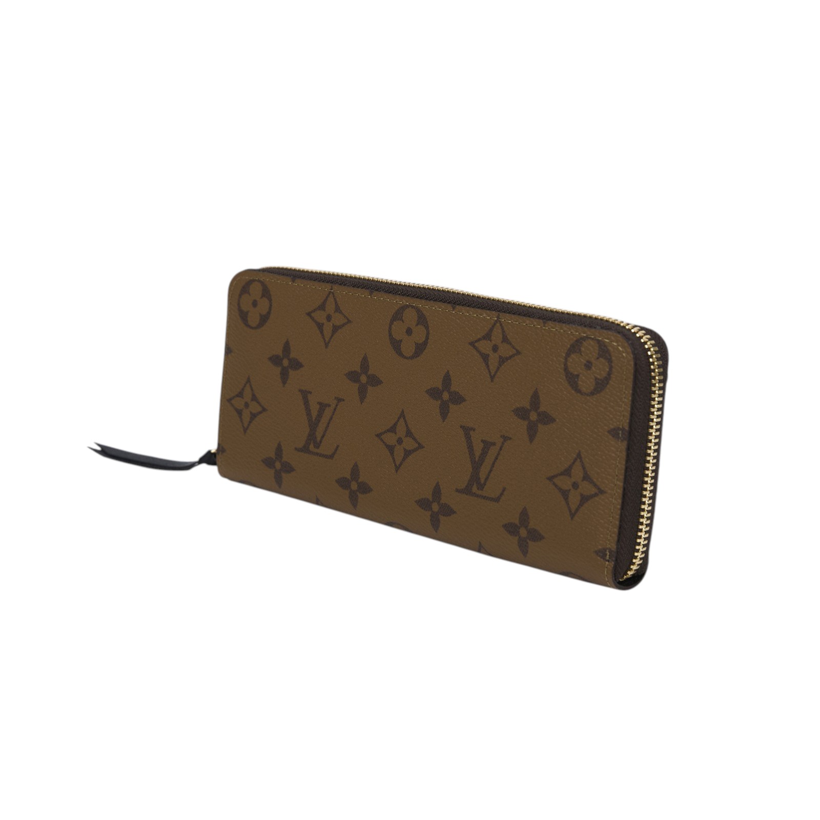 路易威登 LOUIS VUITTON Clémence 錢包 拉鍊 長夾 Monogram Reverse塗層帆布 M82336 晶片款  原廠盒子/防塵袋