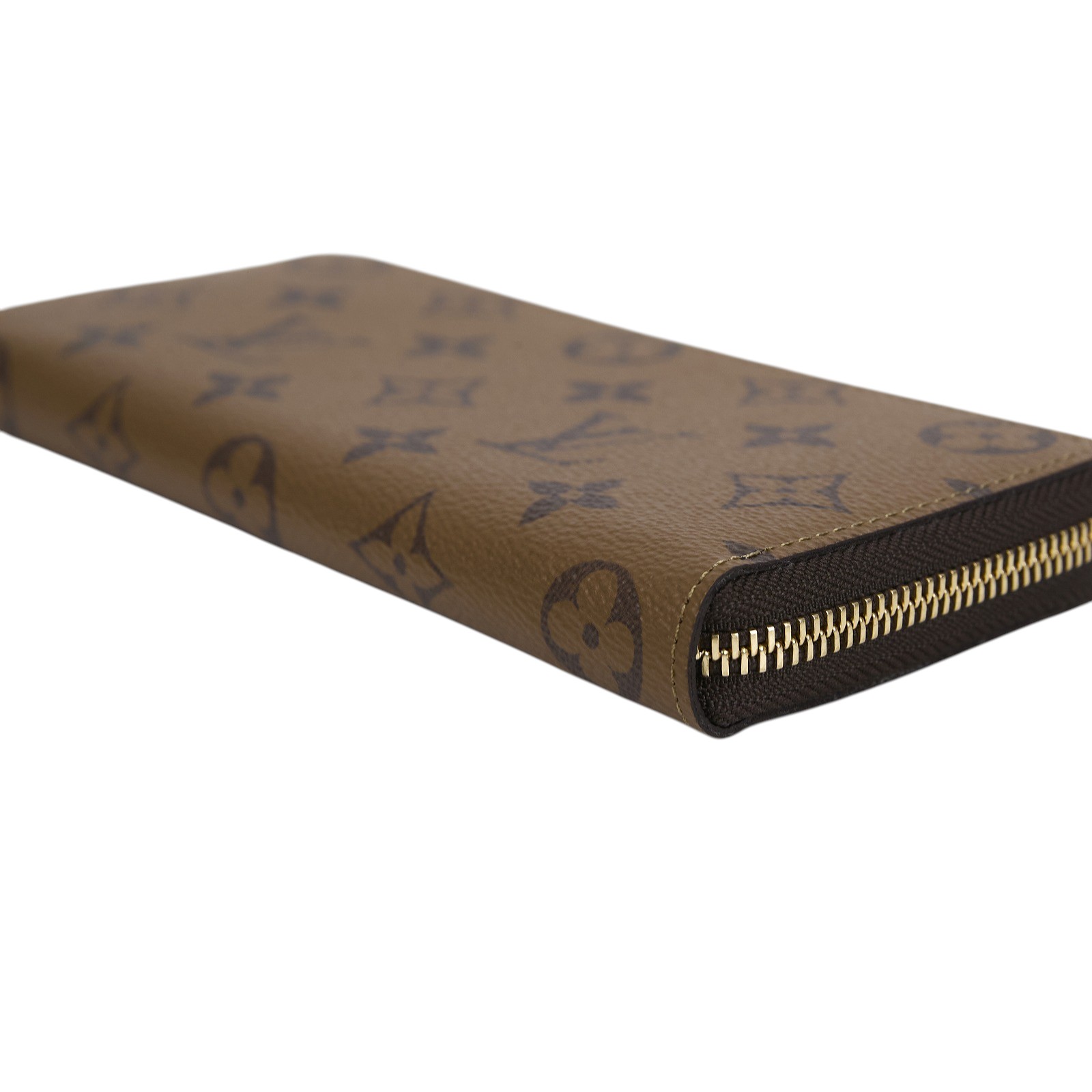 路易威登 LOUIS VUITTON Clémence 錢包 拉鍊 長夾 Monogram Reverse塗層帆布 M82336 晶片款  原廠盒子/防塵袋