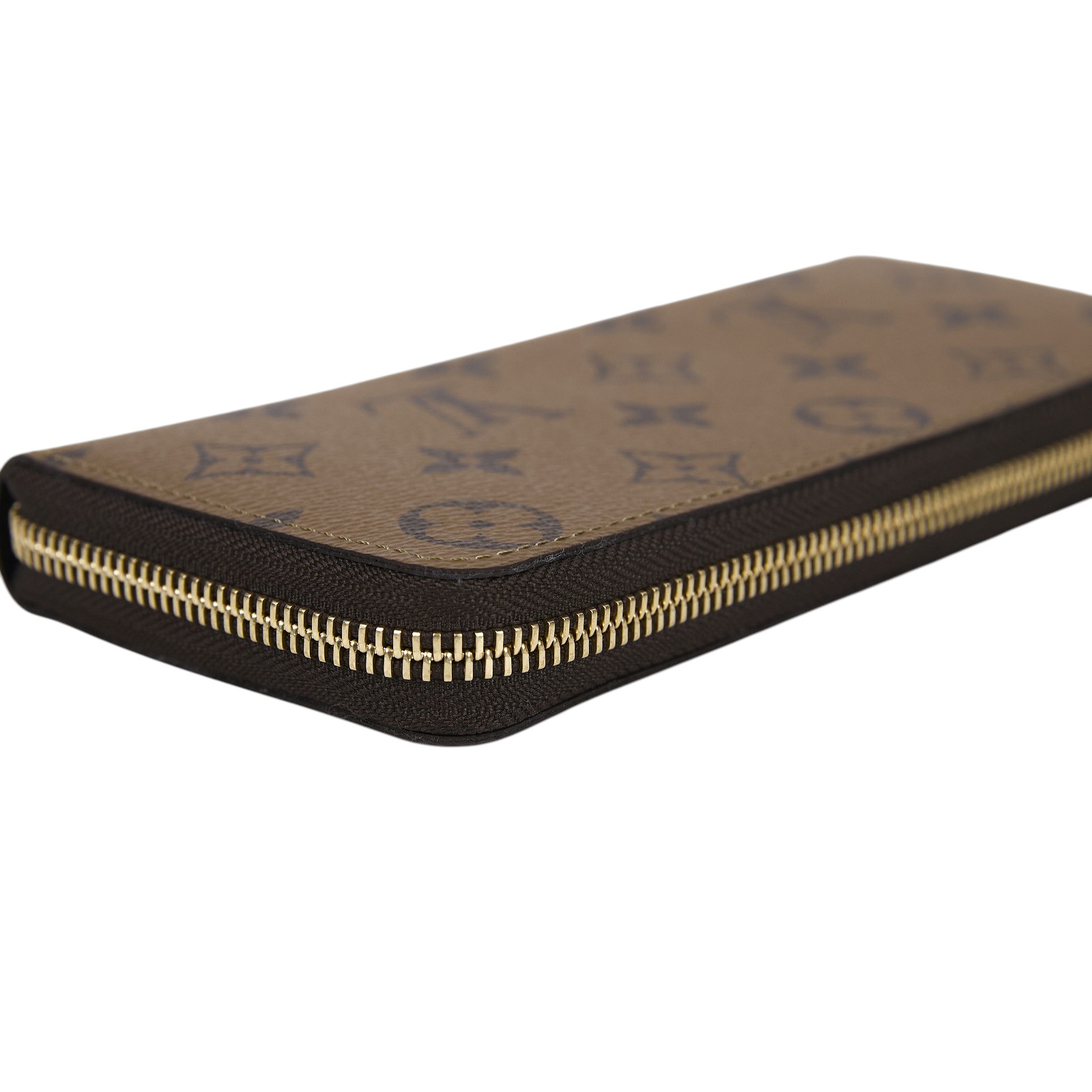 路易威登 LOUIS VUITTON Clémence 錢包 拉鍊 長夾 Monogram Reverse塗層帆布 M82336 晶片款  原廠盒子/防塵袋