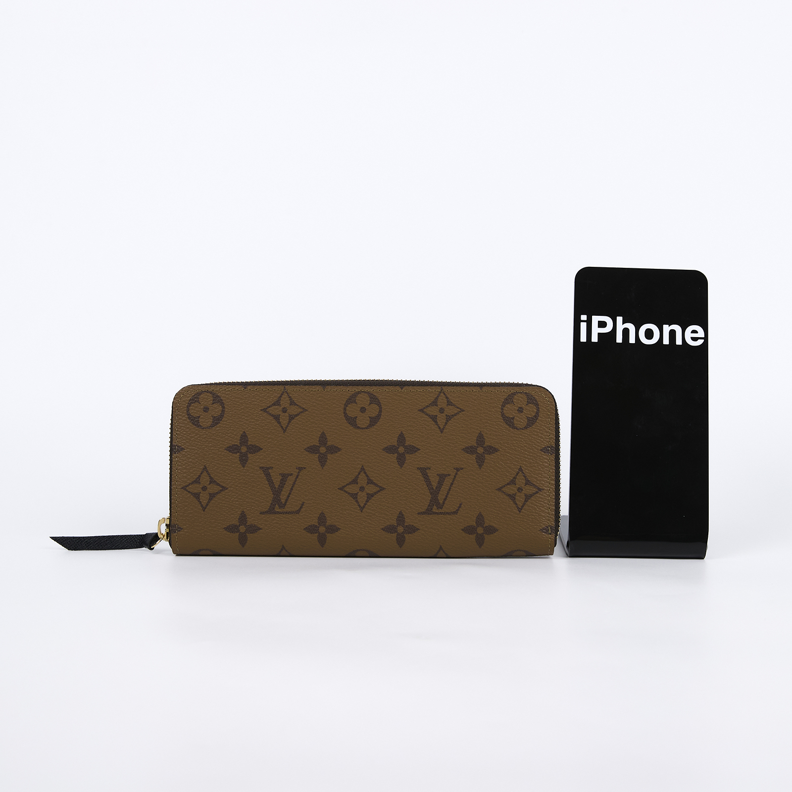 路易威登 LOUIS VUITTON Clémence 錢包 拉鍊 長夾 Monogram Reverse塗層帆布 M82336 晶片款  原廠盒子/防塵袋