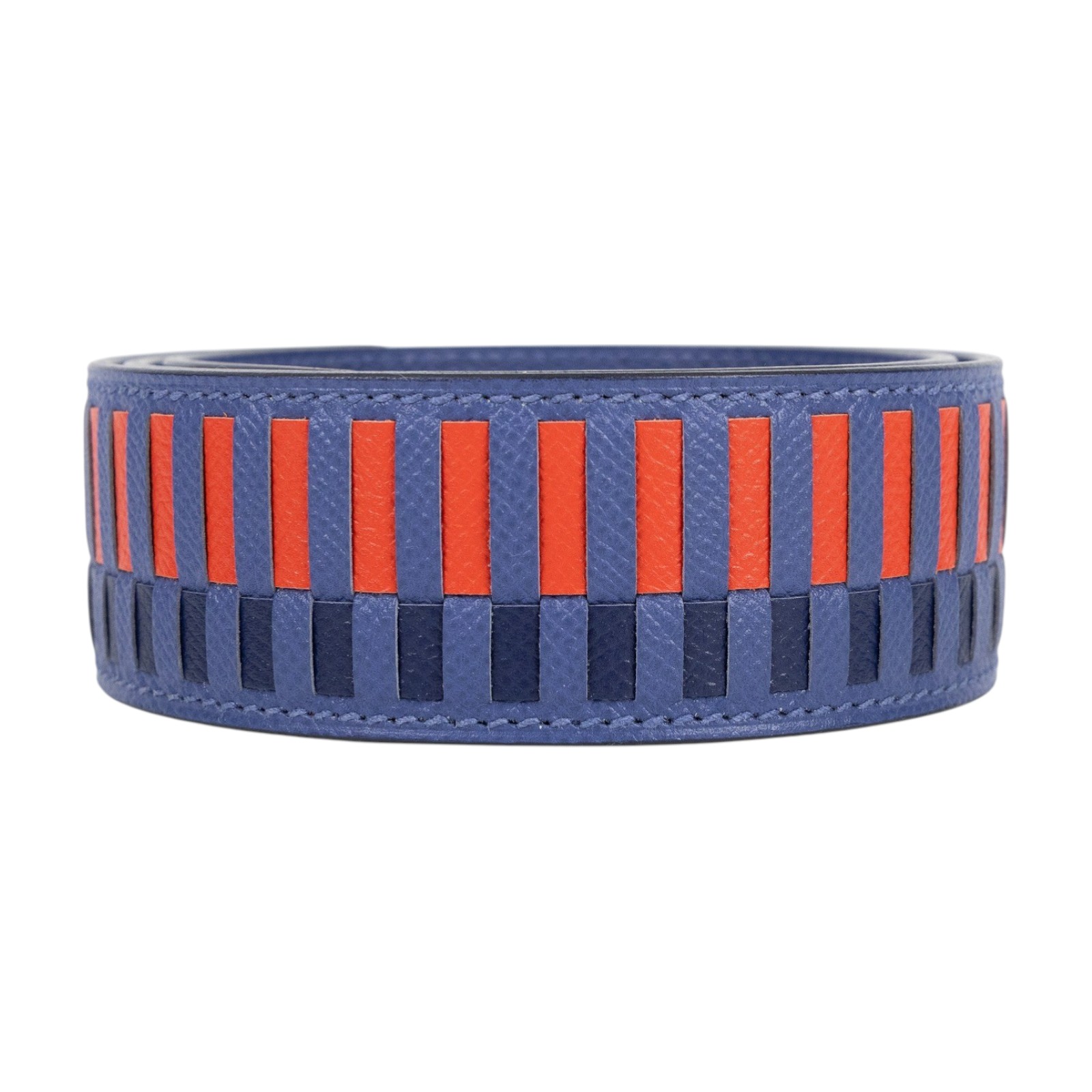 愛馬仕 Hermes Bandouliere 肩帶  C 藍底編織背帶 防塵袋