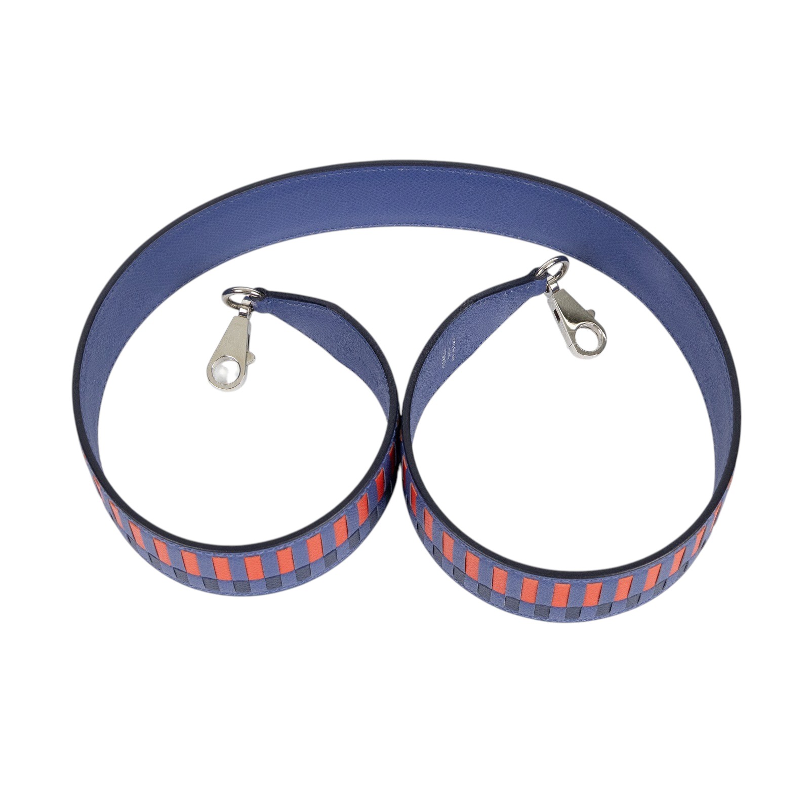 愛馬仕 Hermes Bandouliere 肩帶  C 藍底編織背帶 防塵袋