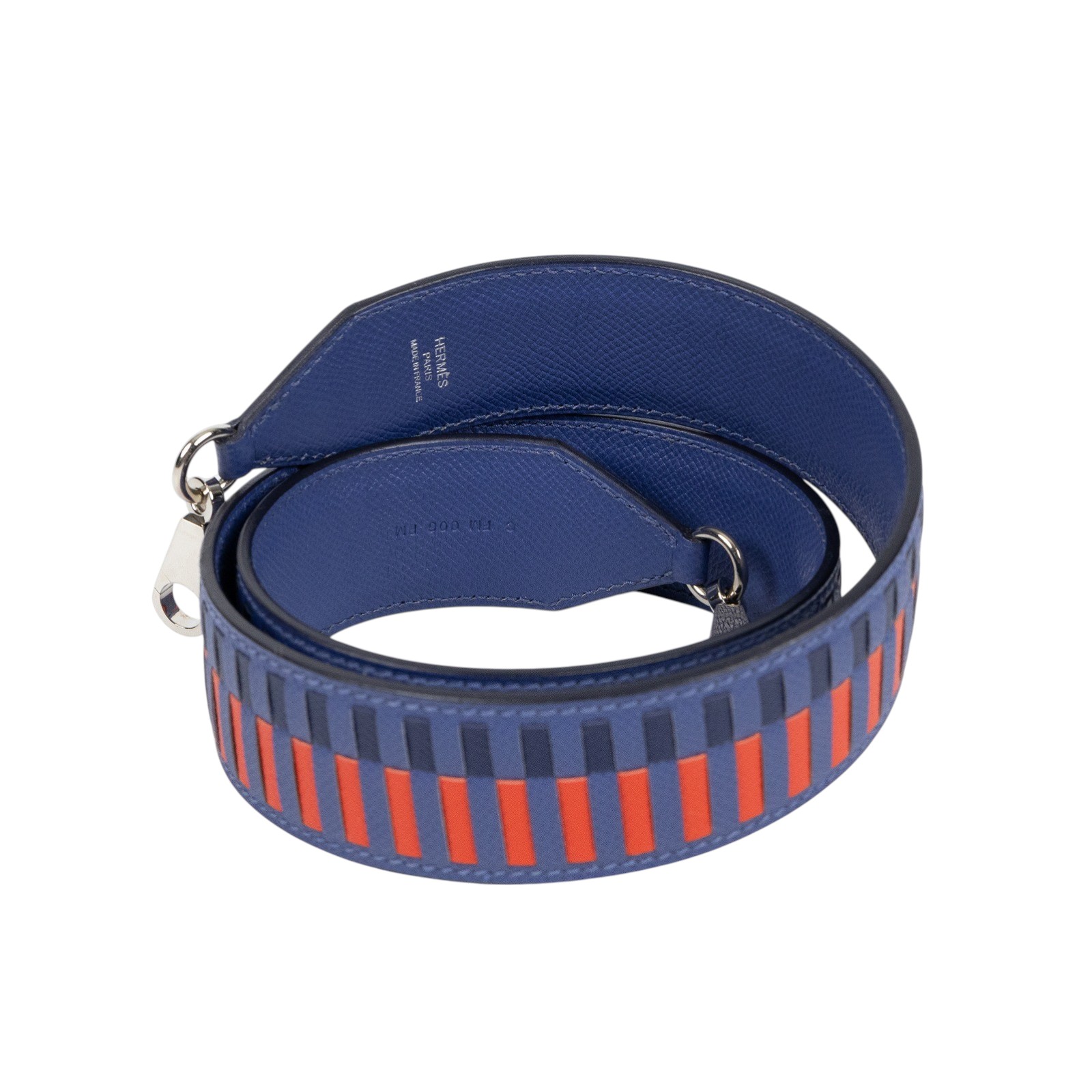 愛馬仕 Hermes Bandouliere 肩帶  C 藍底編織背帶 防塵袋