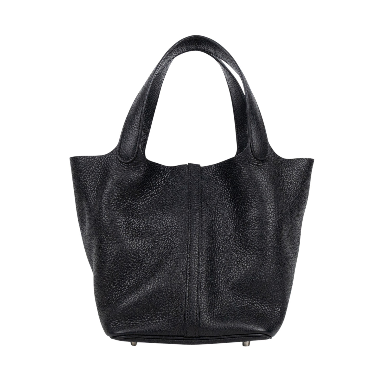 愛馬仕 Hermes Picotin Lock 22 菜籃子包 PT22 C 黑銀PICOTIN22 防塵袋/鎖組