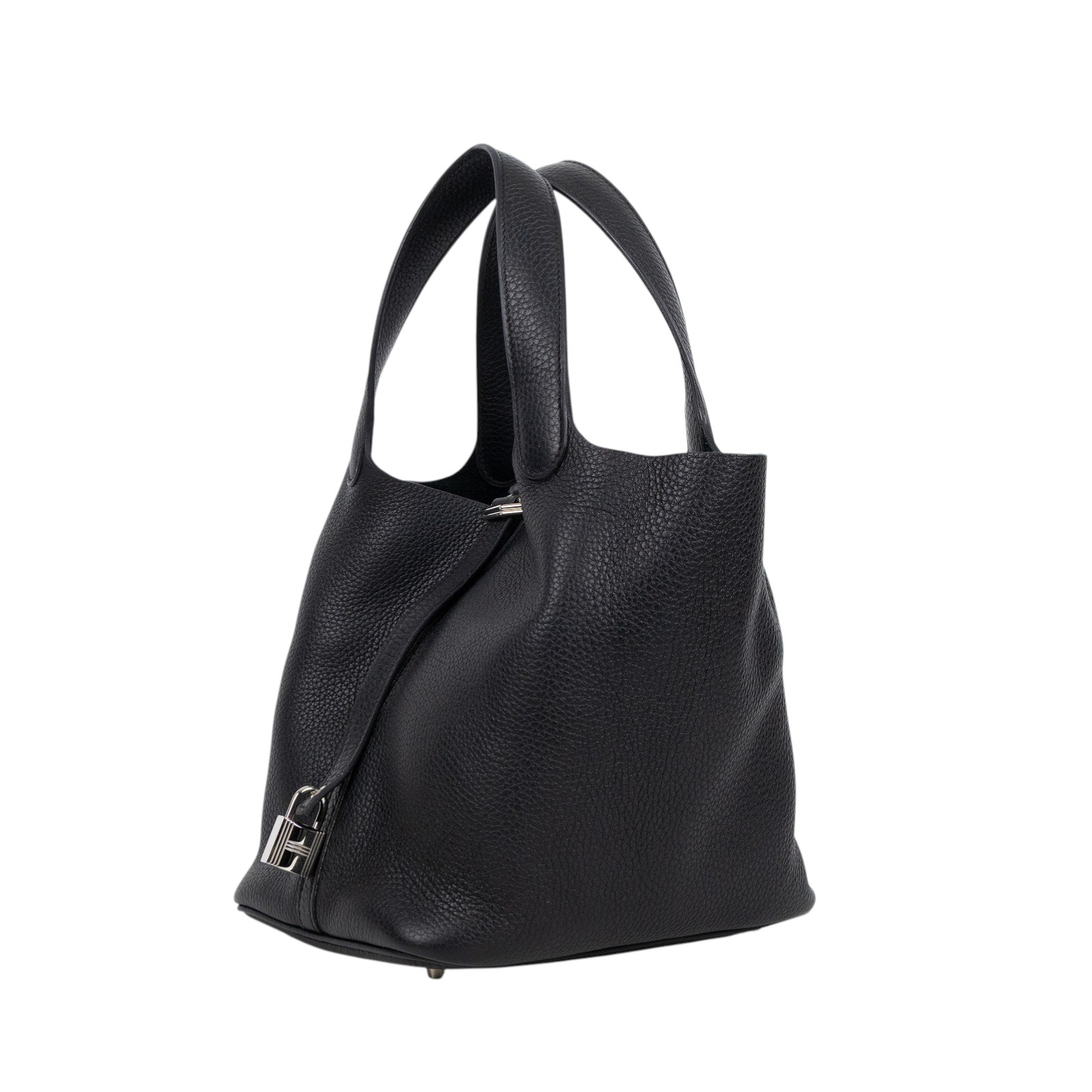 愛馬仕 Hermes Picotin Lock 22 菜籃子包 PT22 C 黑銀PICOTIN22 防塵袋/鎖組