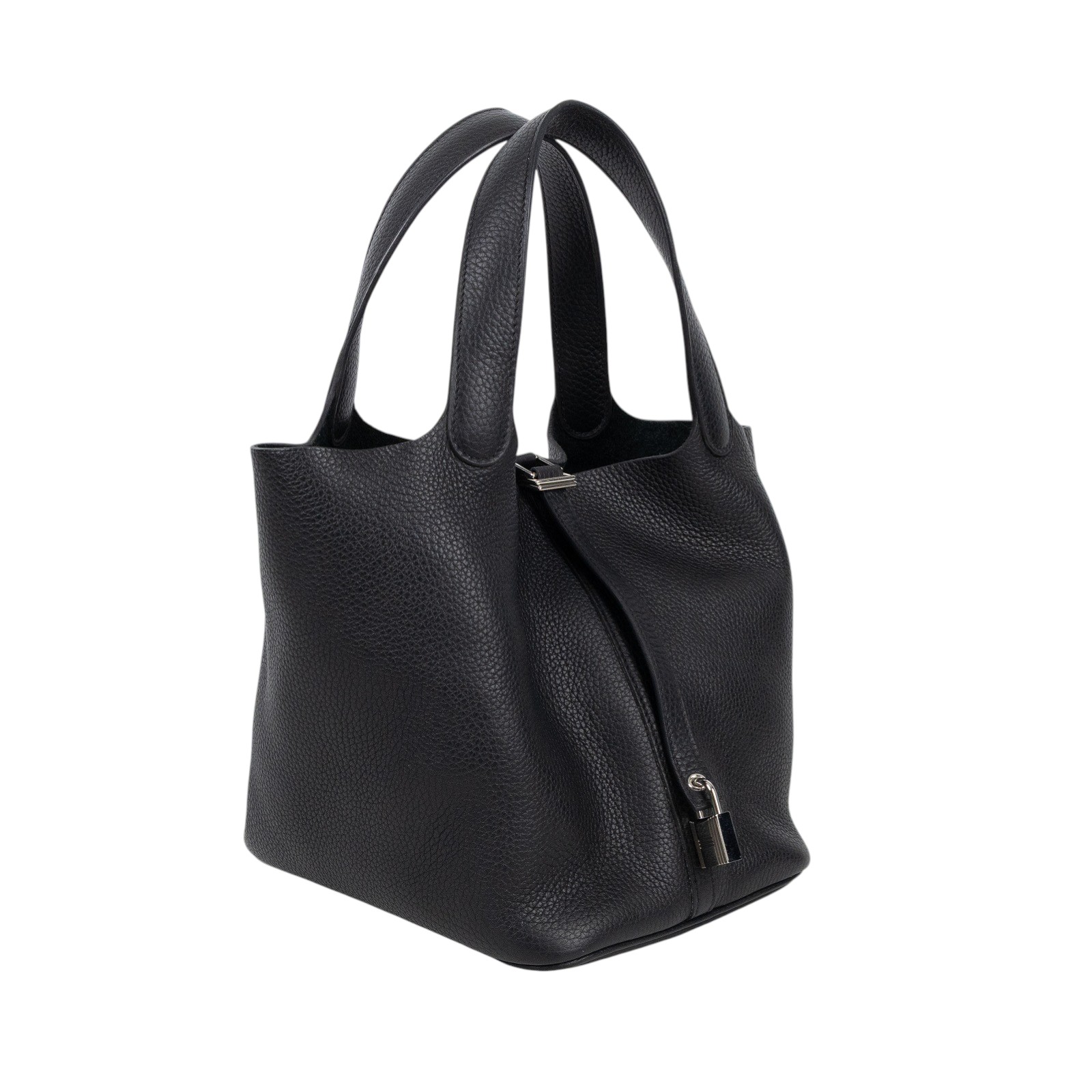 愛馬仕 Hermes Picotin Lock 22 菜籃子包 PT22 C 黑銀PICOTIN22 防塵袋/鎖組