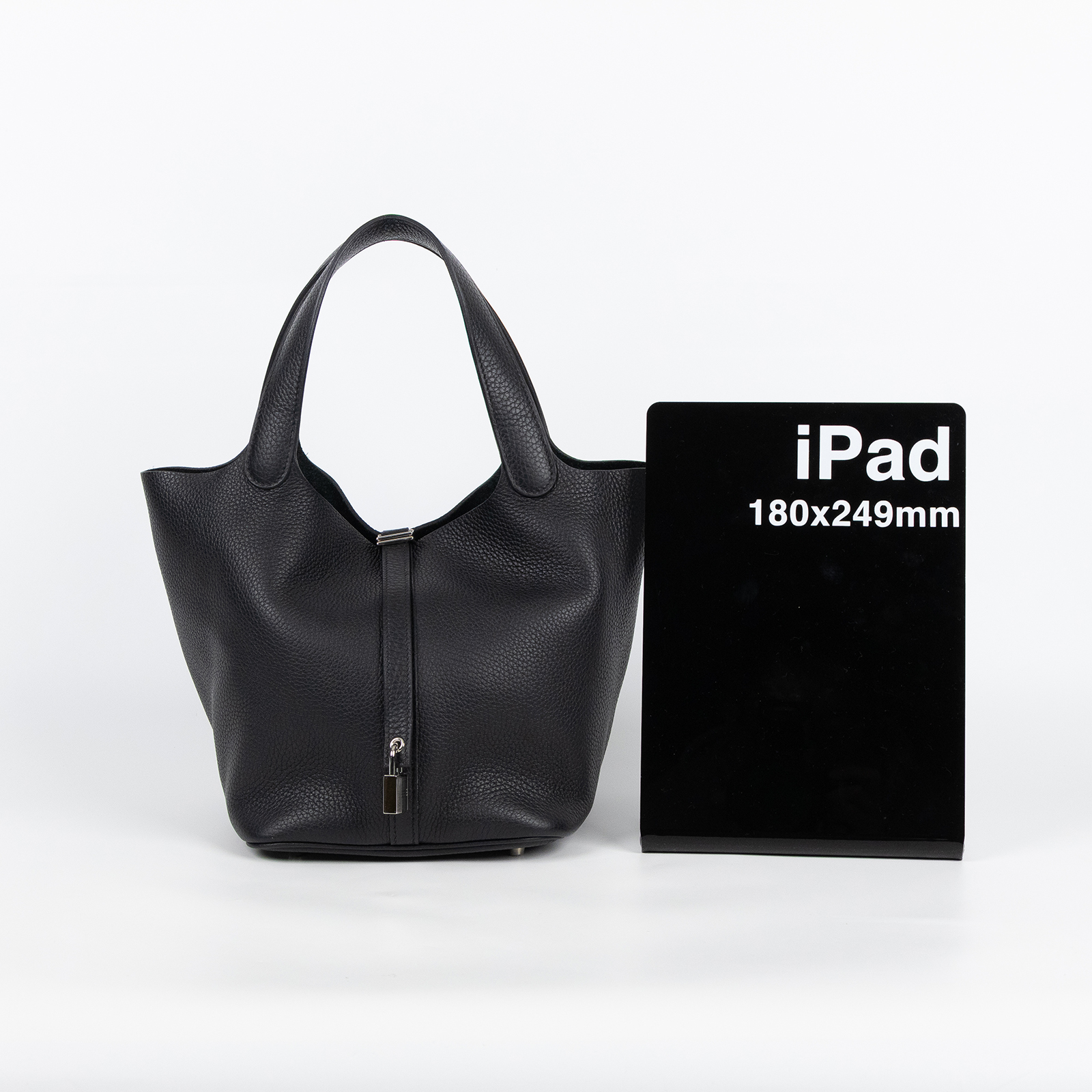 愛馬仕 Hermes Picotin Lock 22 菜籃子包 PT22 C 黑銀PICOTIN22 防塵袋/鎖組