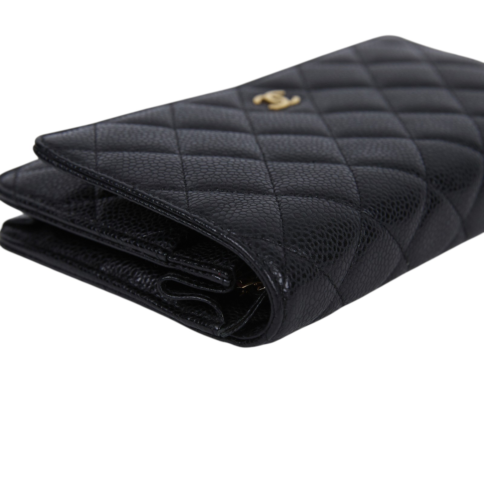 香奈兒 CHANEL 經典鏈子皮夾 菱格紋 CC LOGO AP0250 16開黑荔枝WOC 原廠盒子/保證卡