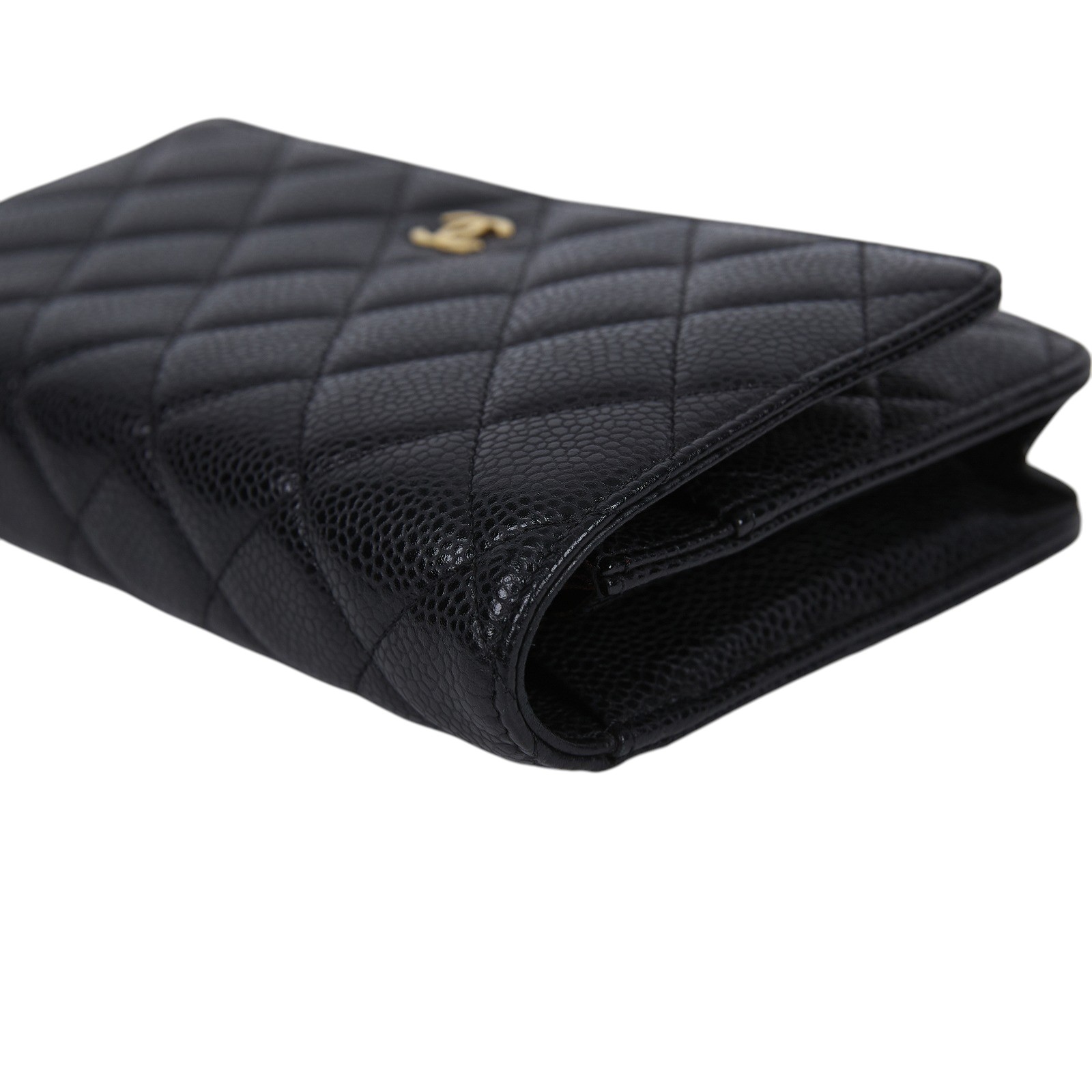 香奈兒 CHANEL 經典鏈子皮夾 菱格紋 CC LOGO AP0250 16開黑荔枝WOC 原廠盒子/保證卡