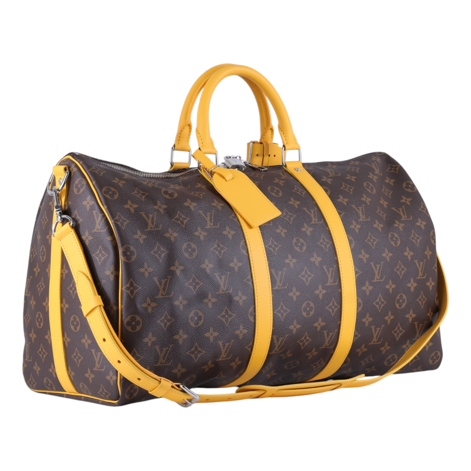 路易威登 LOUIS VUITTON Keepall Bandouliere 50 旅行袋 手提包 肩背包 M46771 晶片款  防塵袋/鎖組/背帶