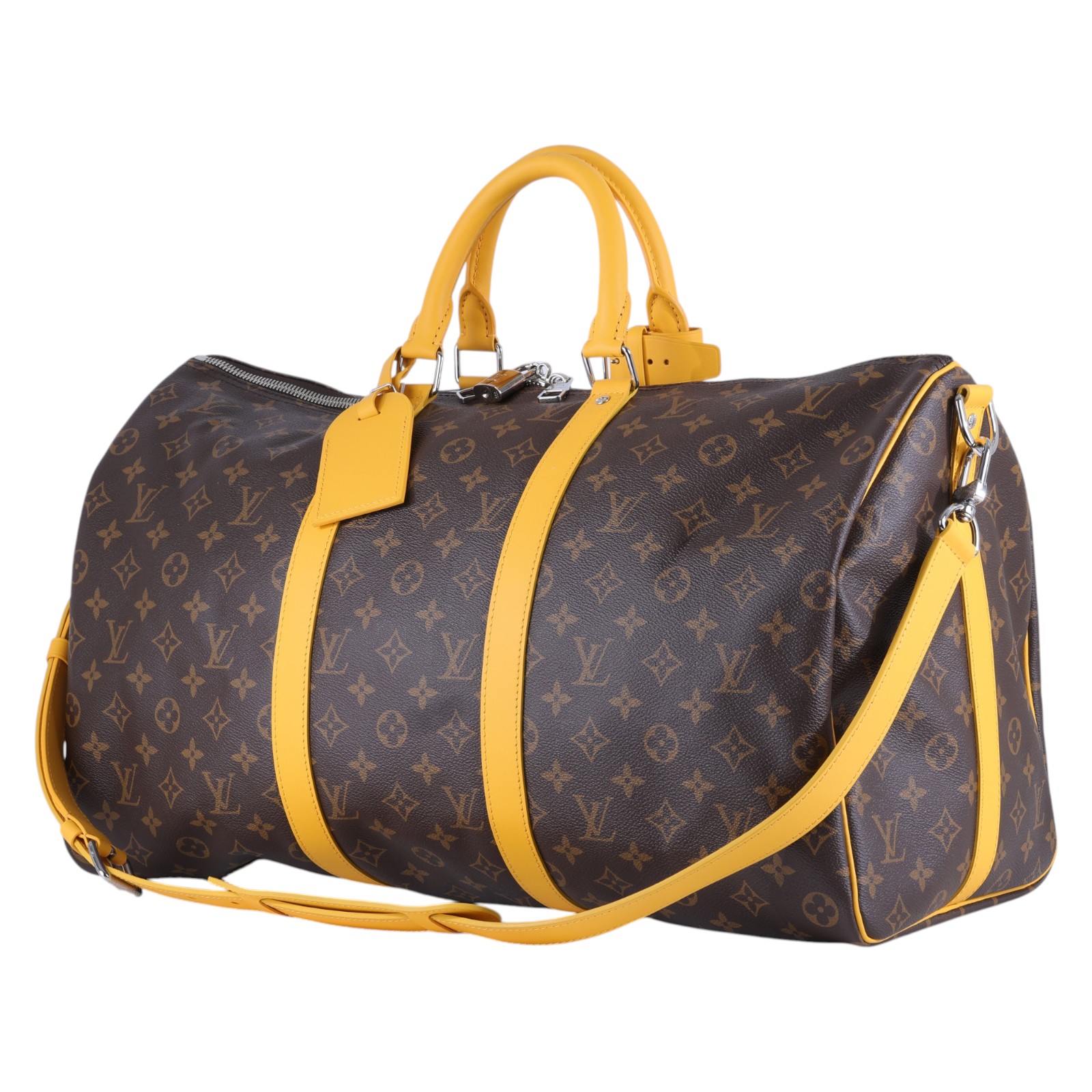 路易威登 LOUIS VUITTON Keepall Bandouliere 50 旅行袋 手提包 肩背包 M46771 晶片款  防塵袋/鎖組/背帶